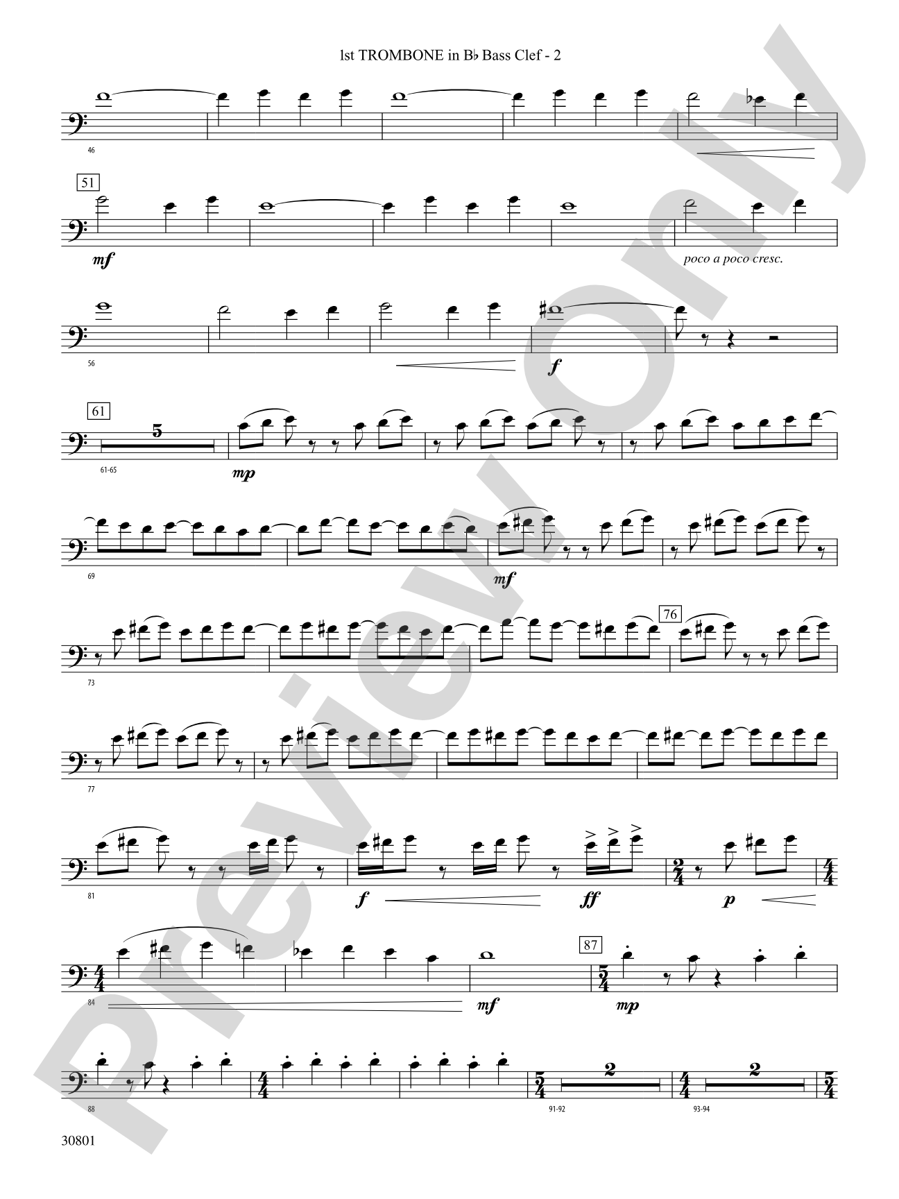 Longwood Celebration: (wp) 1st B-flat Trombone B.C.