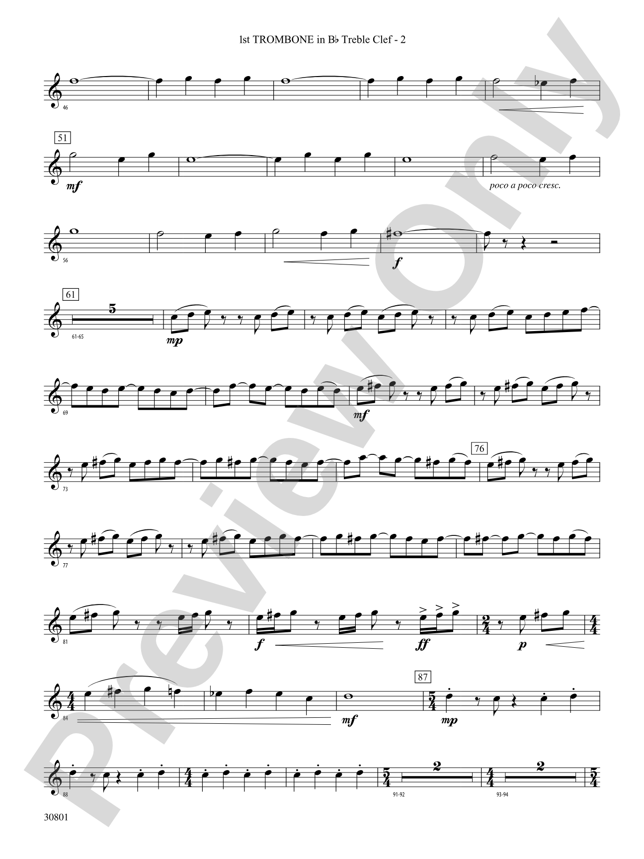 Longwood Celebration: (wp) 1st B-flat Trombone T.C.