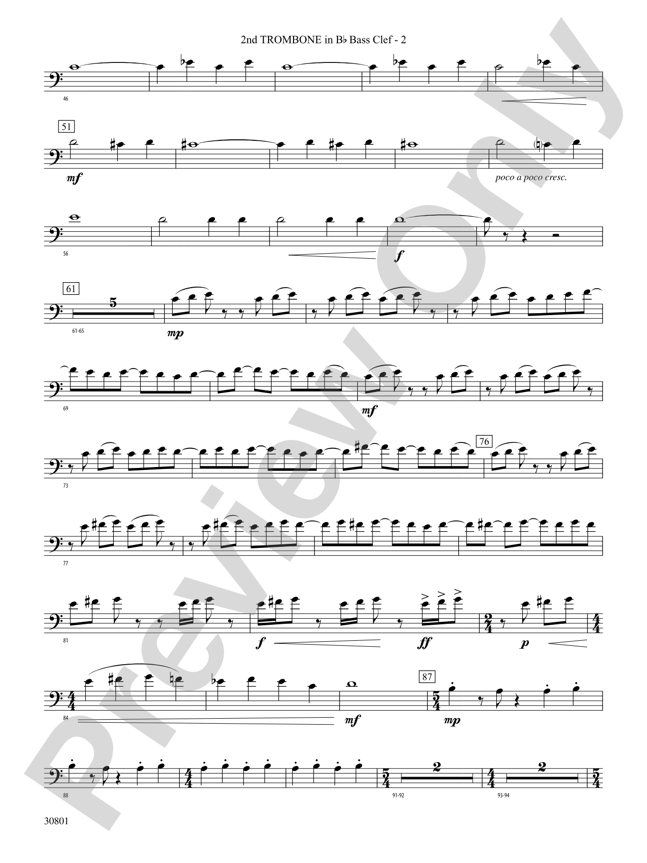 Longwood Celebration: (wp) 2nd B-flat Trombone B.C.