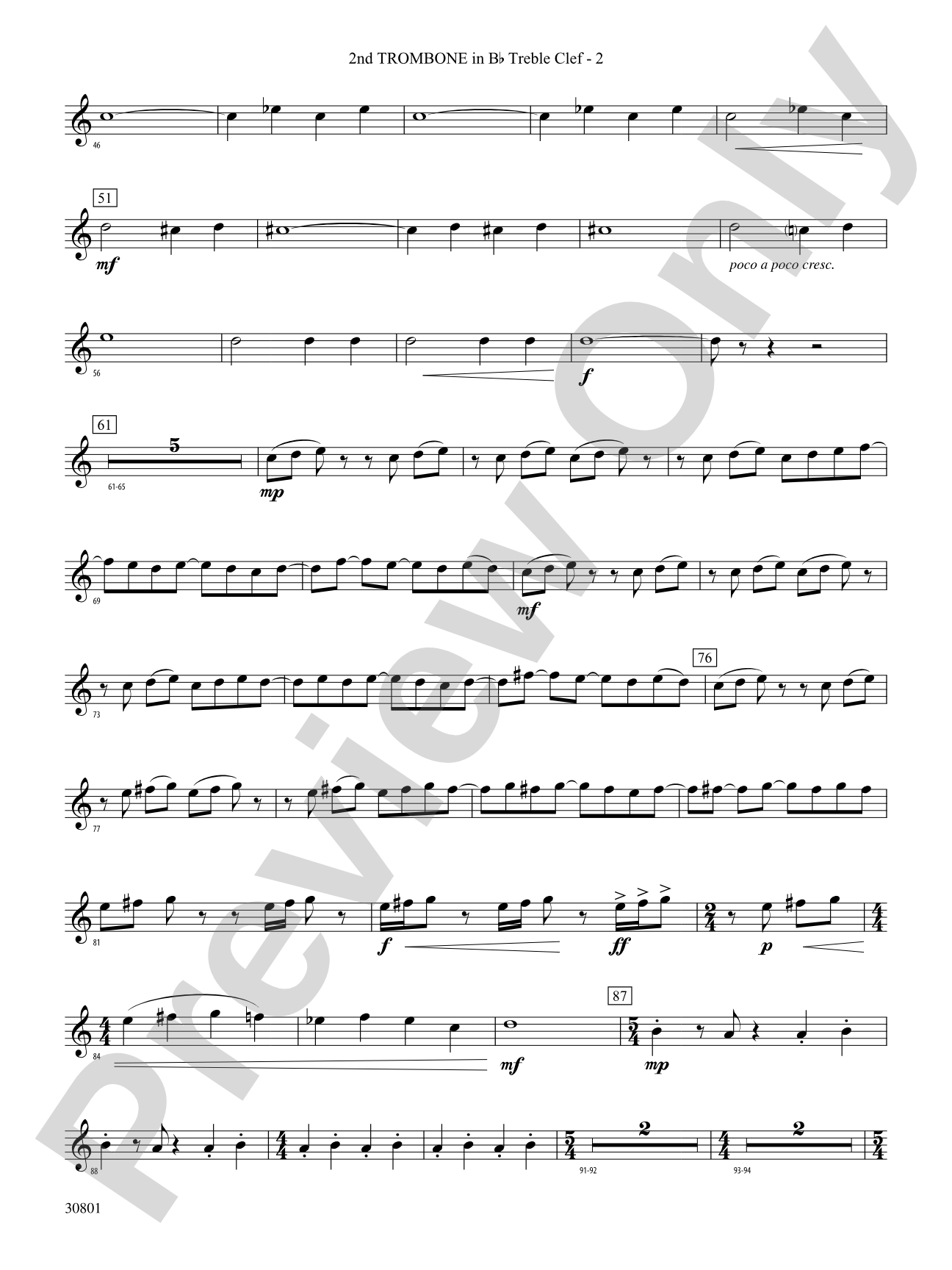 Longwood Celebration: (wp) 2nd B-flat Trombone T.C.