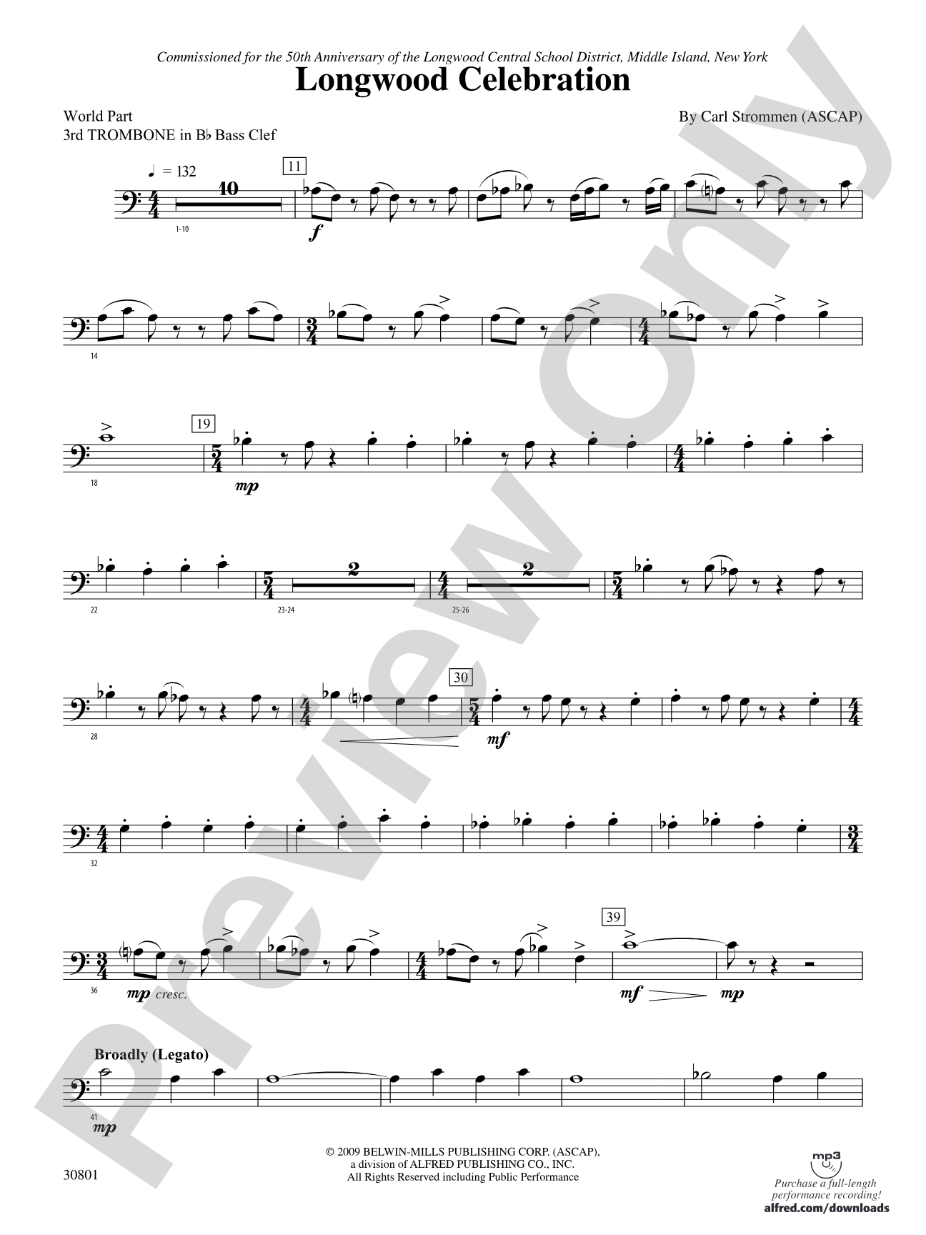 Longwood Celebration: (wp) 3rd B-flat Trombone B.C.