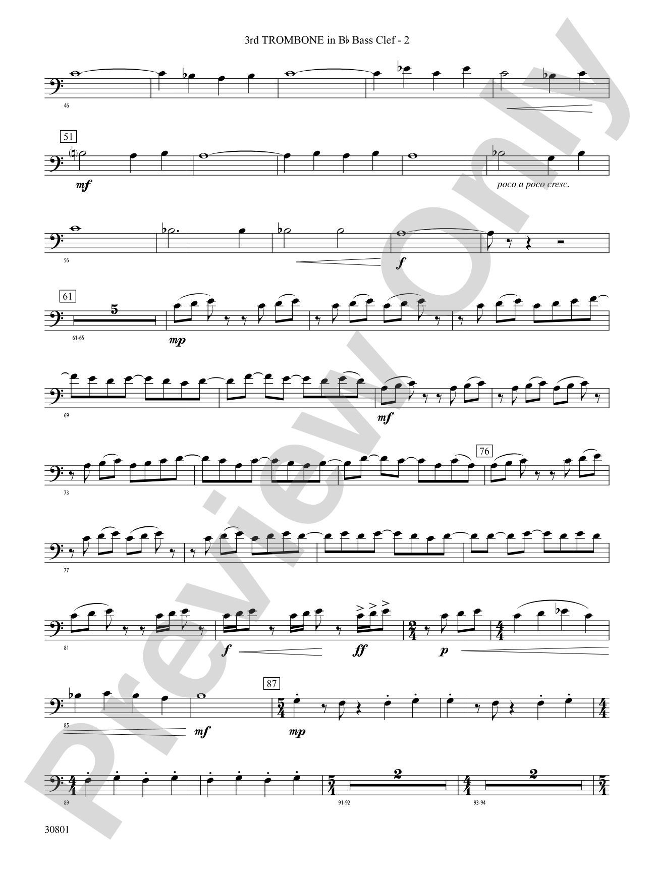 Longwood Celebration: (wp) 3rd B-flat Trombone B.C.