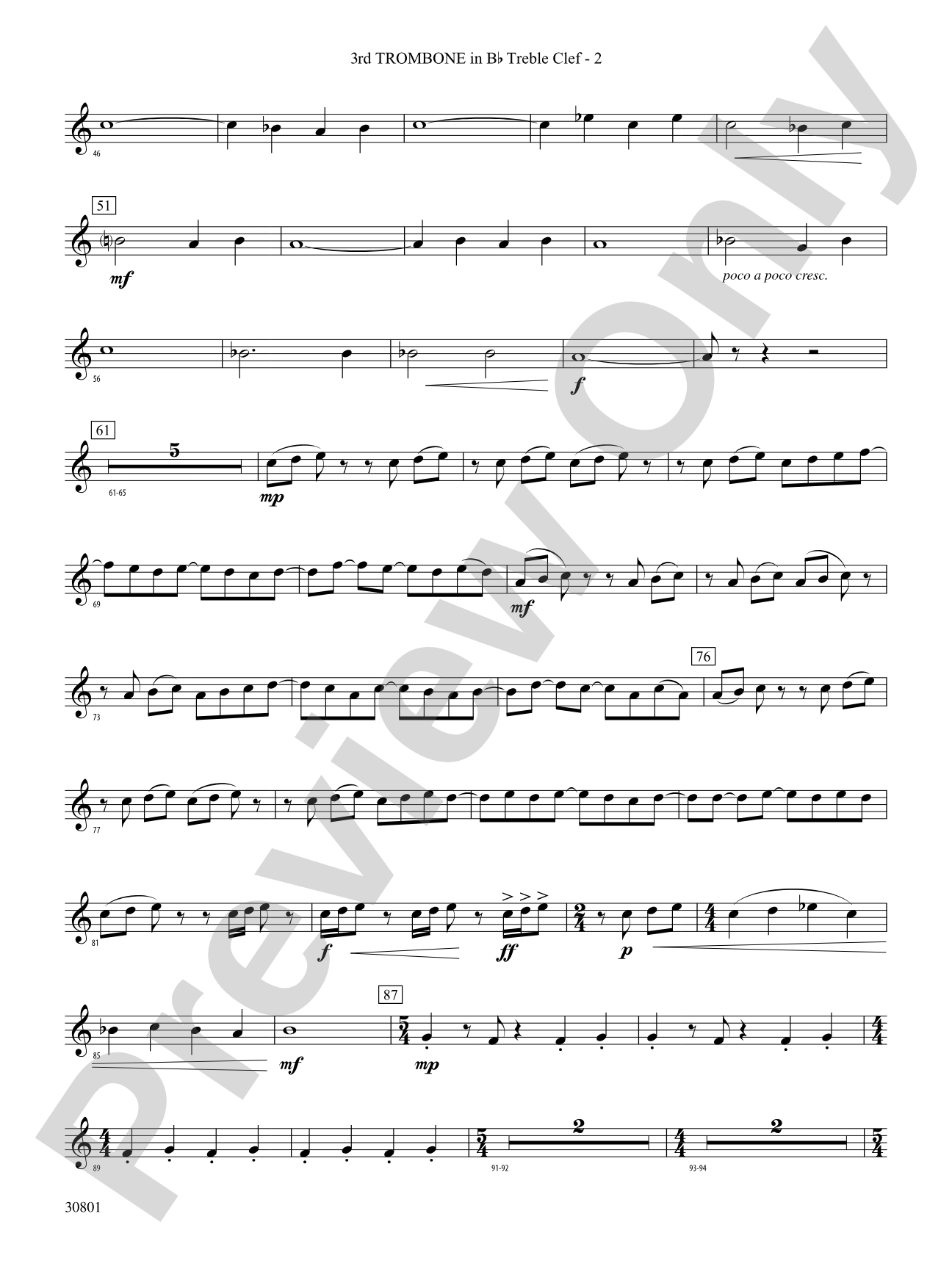 Longwood Celebration: (wp) 3rd B-flat Trombone T.C.