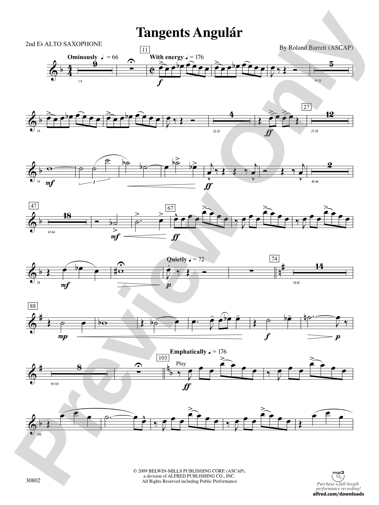 Tangents Angulár: 2nd E-flat Alto Saxophone