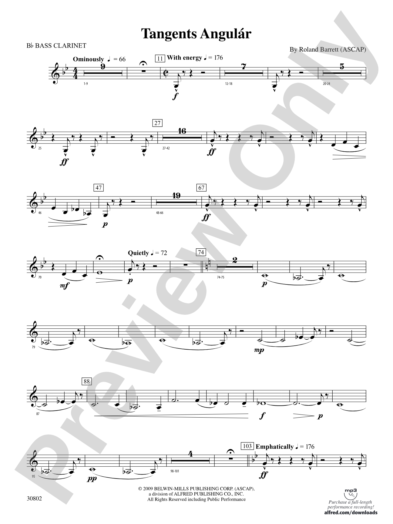 Tangents Angulár: B-flat Bass Clarinet