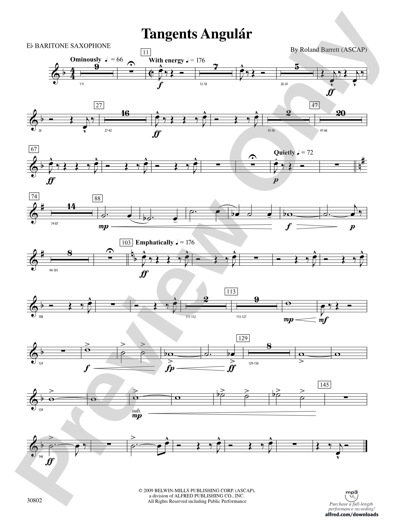 Tangents Angulár: E-flat Baritone Saxophone