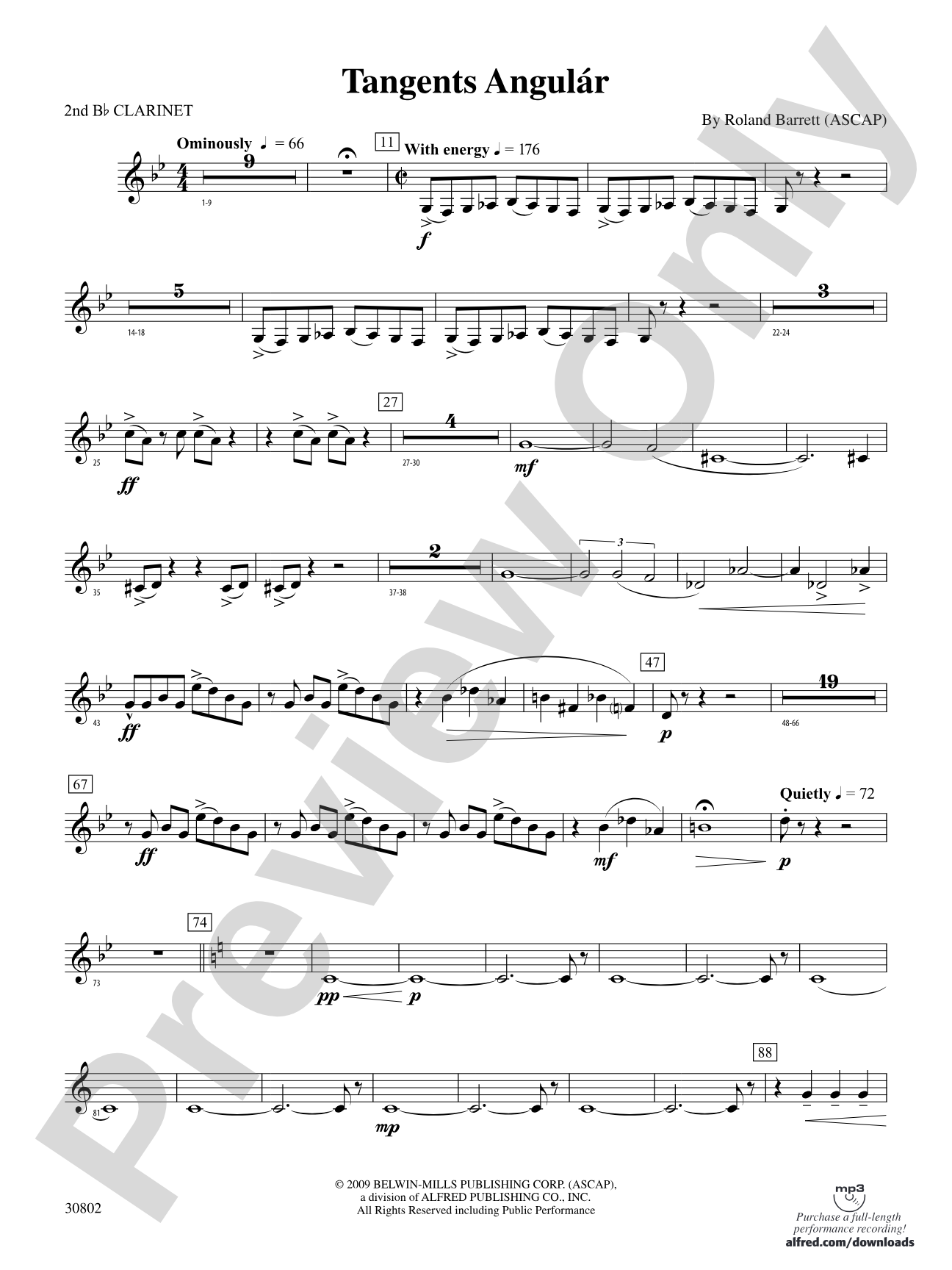 Tangents Angulár: 2nd B-flat Clarinet