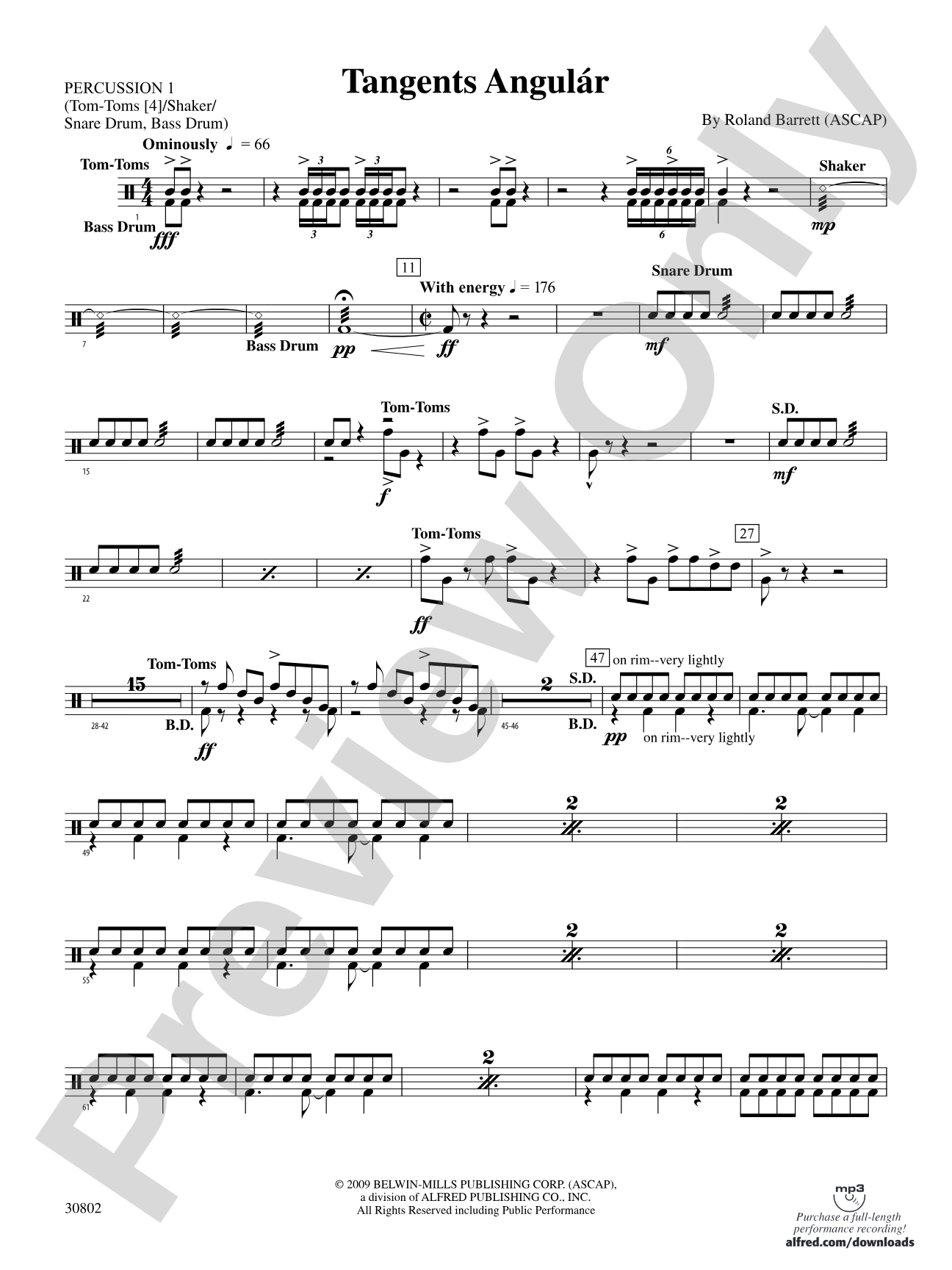 Tangents Angulár: 1st Percussion