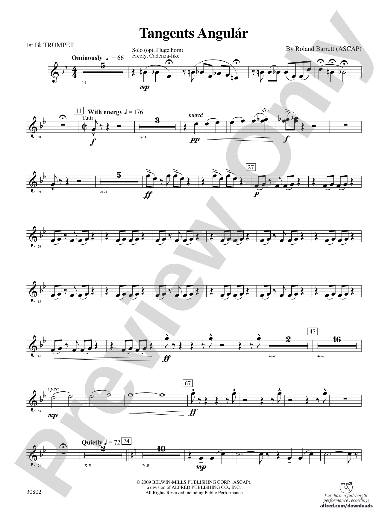 Tangents Angulár: 1st B-flat Trumpet