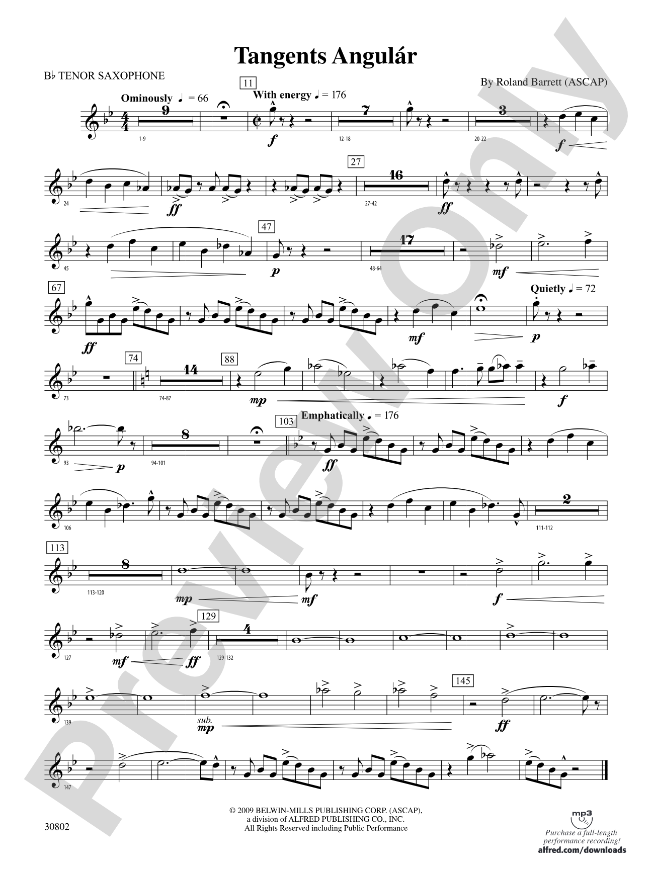 Tangents Angulár: B-flat Tenor Saxophone