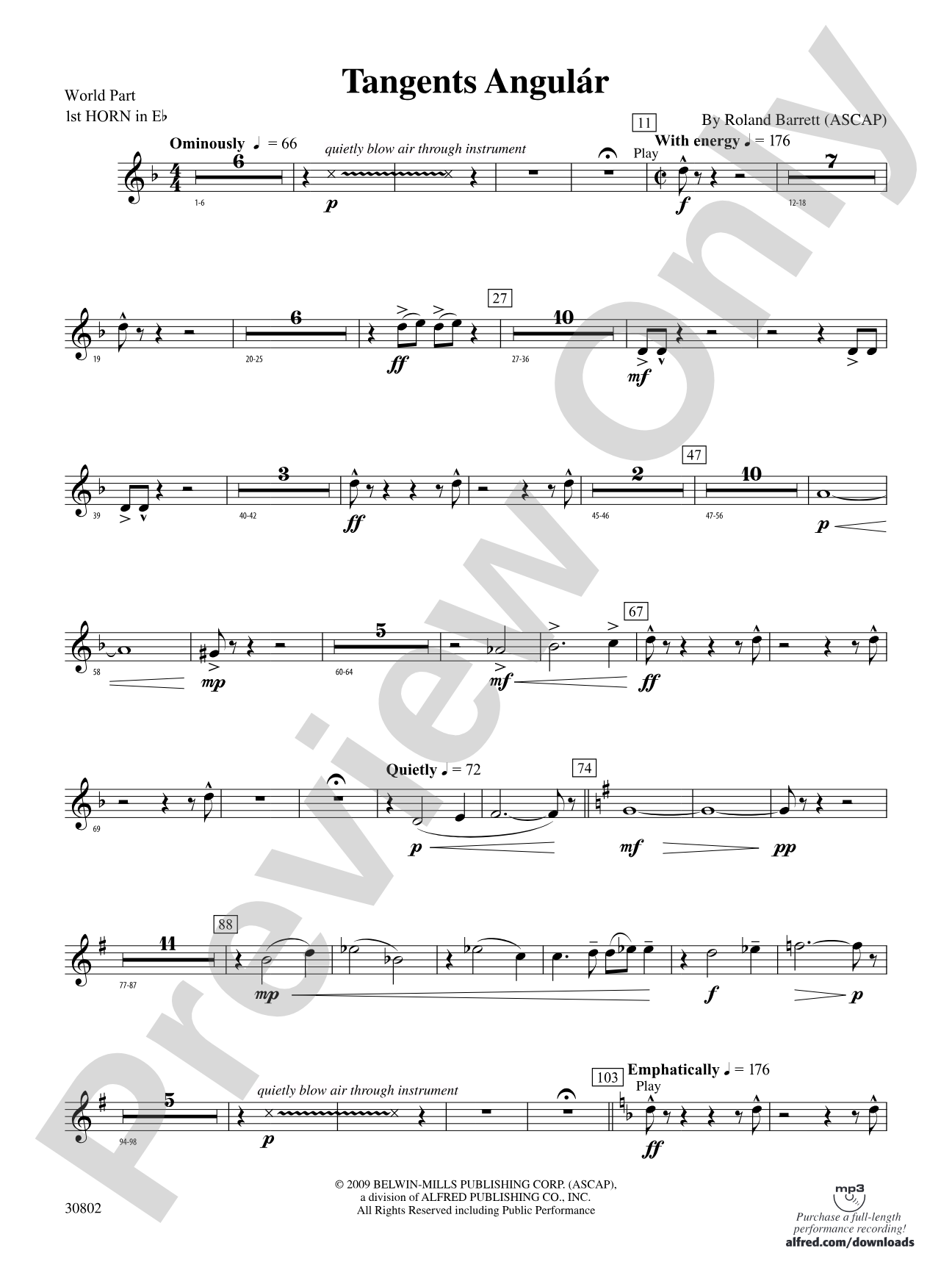 Tangents Angulár: (wp) 1st Horn in E-flat