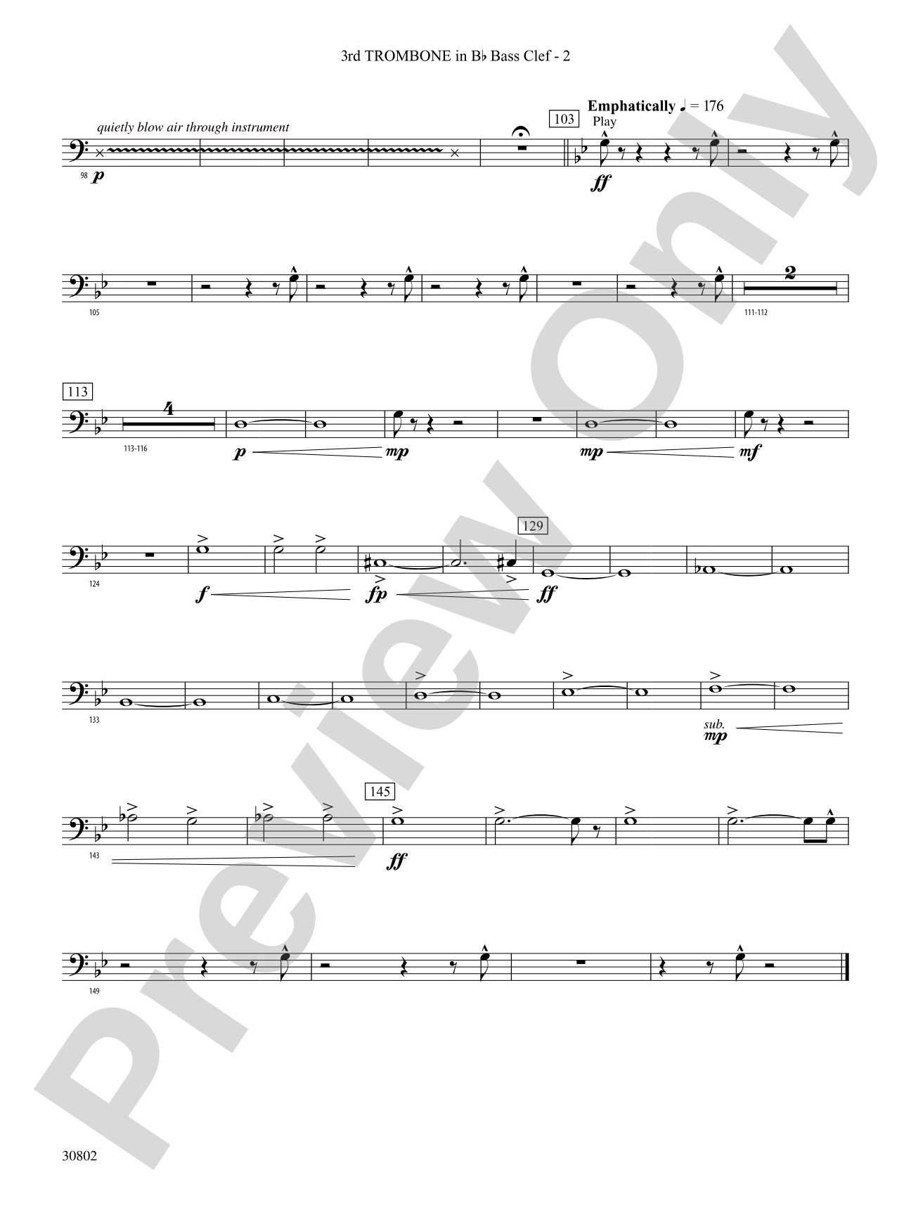 Tangents Angulár: (wp) 3rd B-flat Trombone B.C.