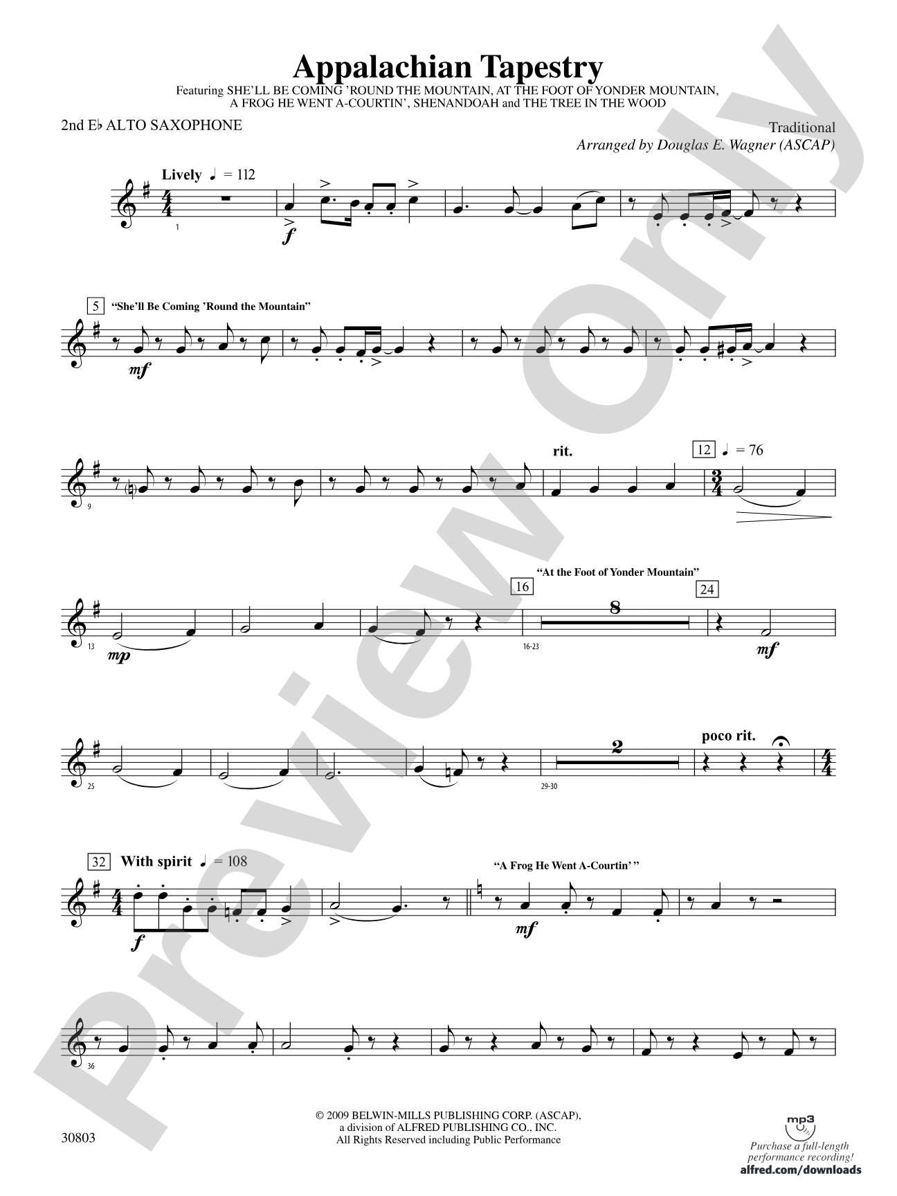 Appalachian Tapestry: 2nd E-flat Alto Saxophone