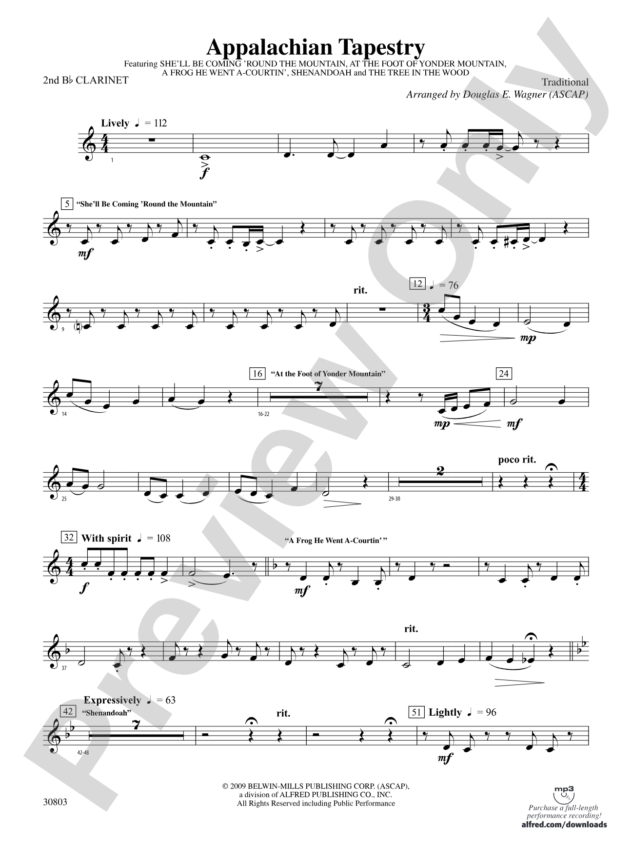 Appalachian Tapestry: 2nd B-flat Clarinet