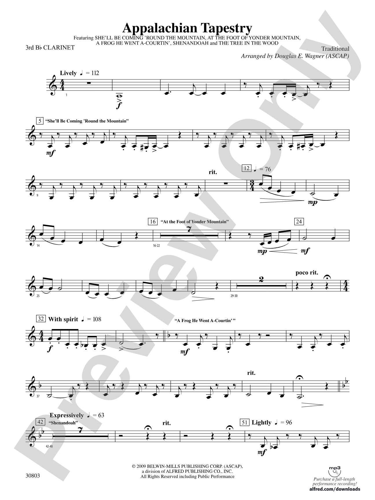 Appalachian Tapestry: 3rd B-flat Clarinet