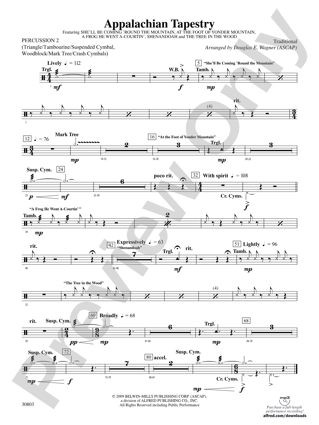 Appalachian Tapestry: 2nd Percussion