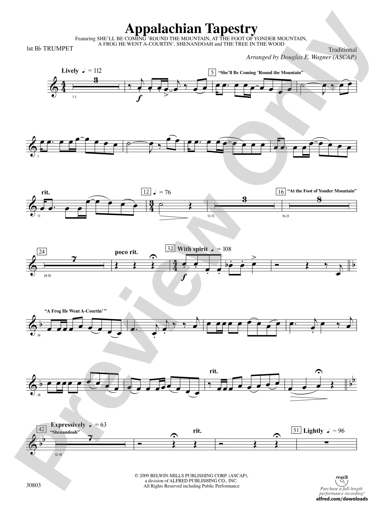 Appalachian Tapestry: 1st B-flat Trumpet