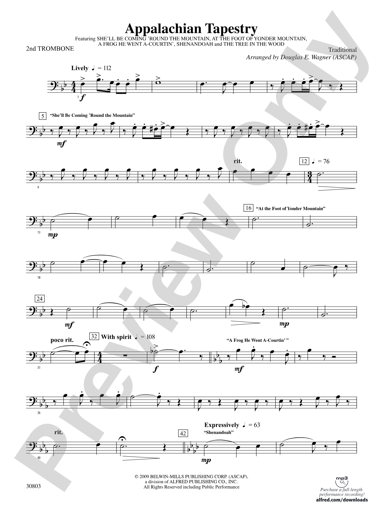 Appalachian Tapestry: 2nd Trombone