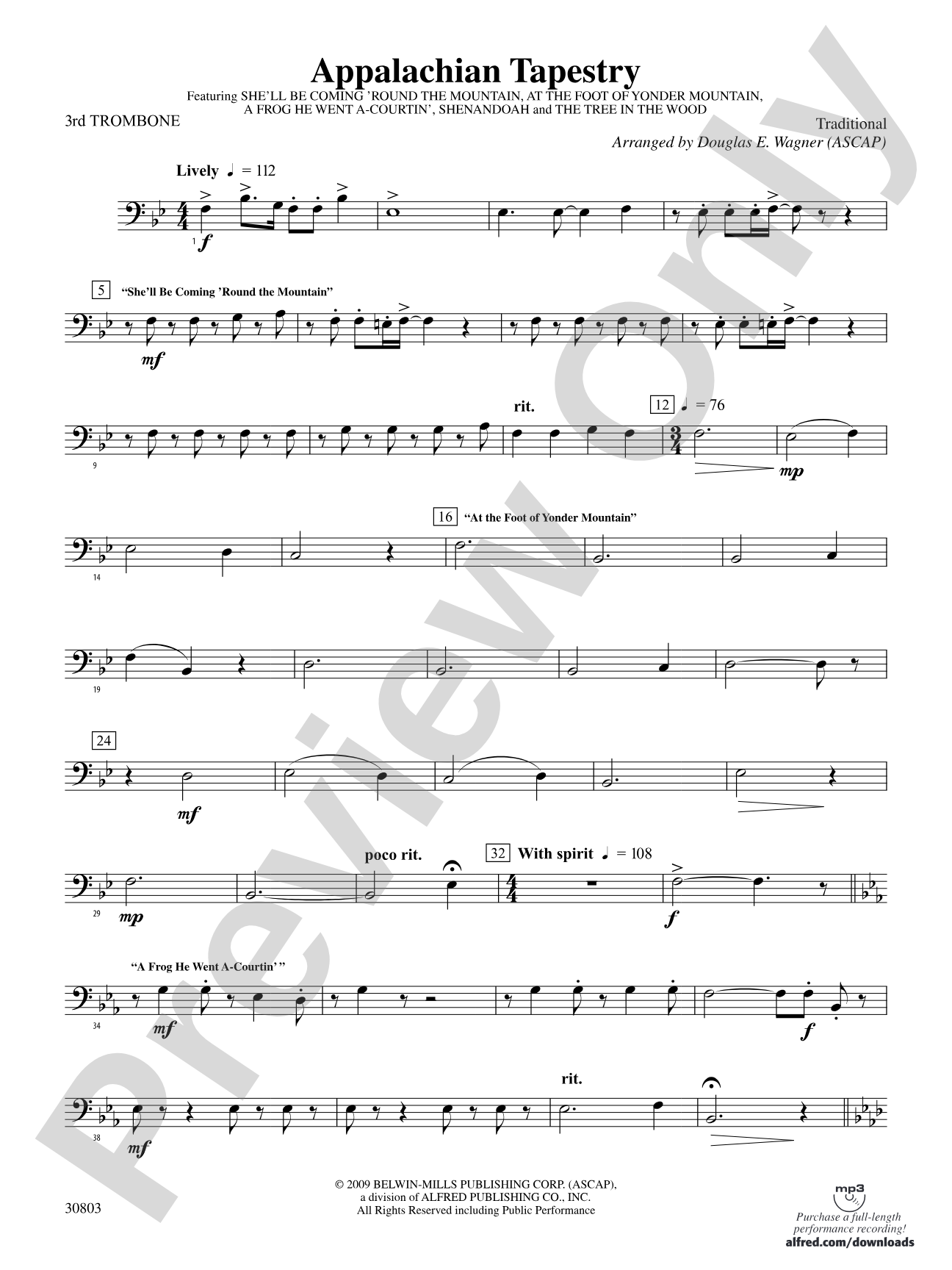 Appalachian Tapestry: 3rd Trombone