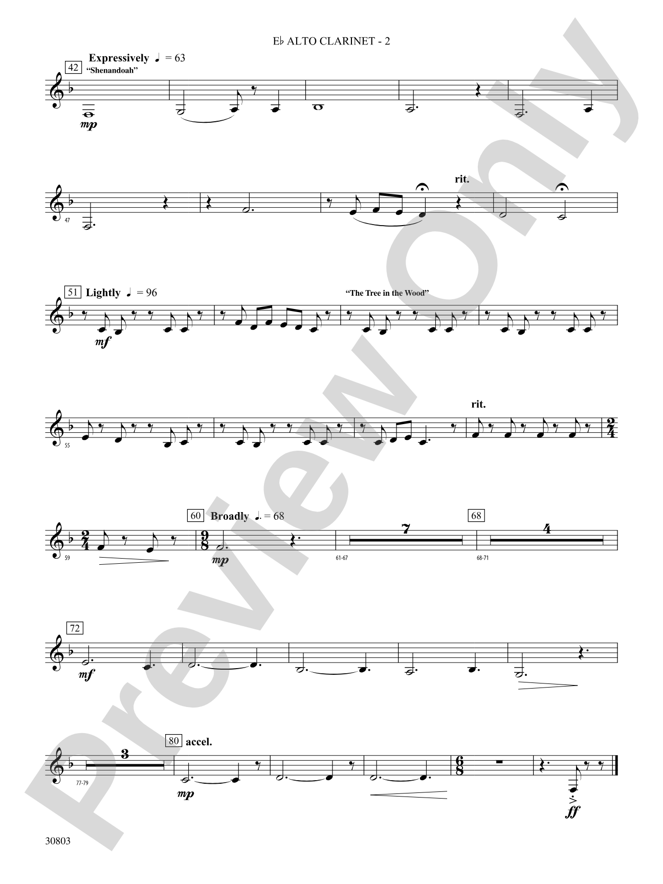 Appalachian Tapestry: (wp) E-flat Alto Clarinet