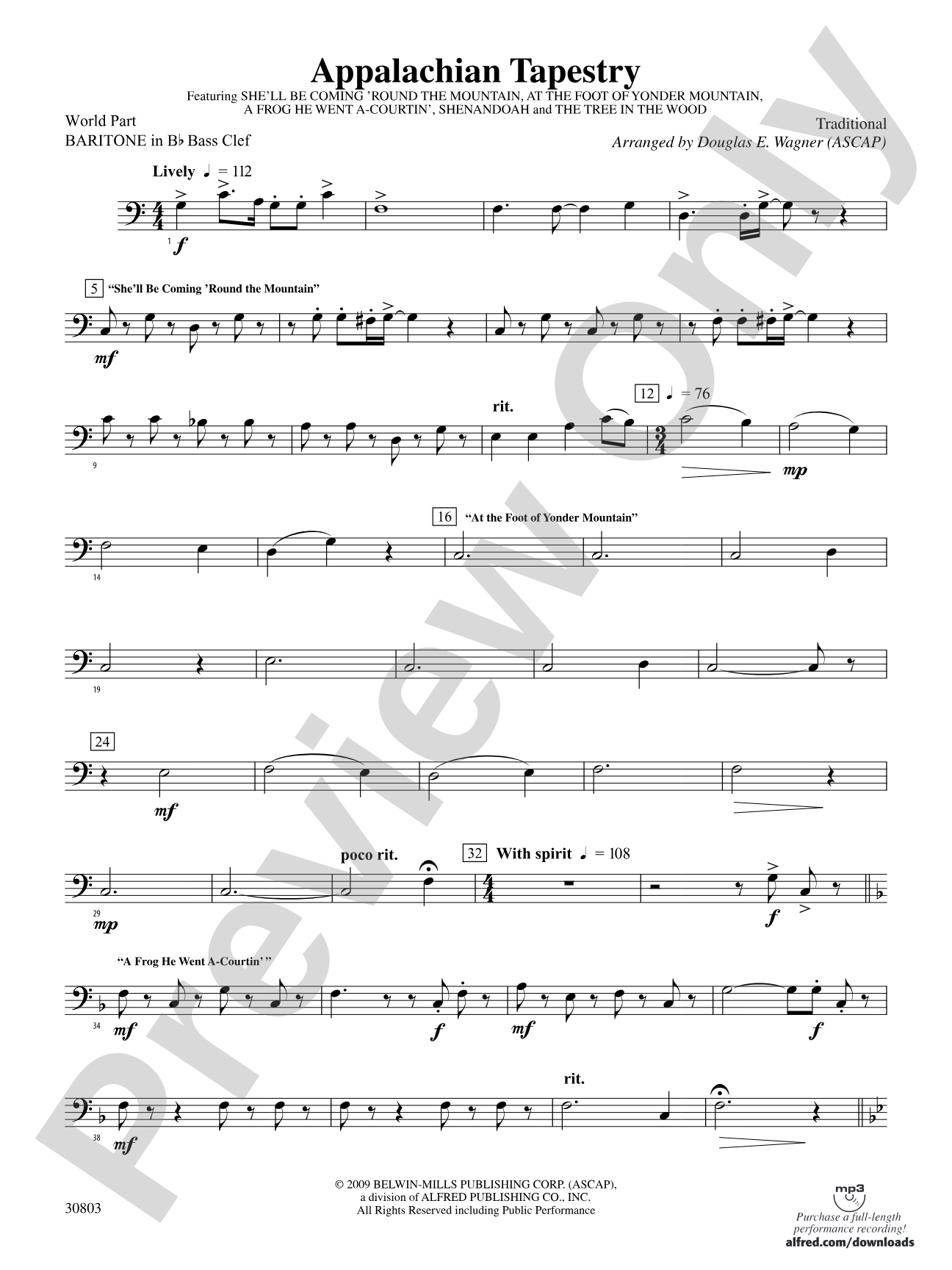Appalachian Tapestry: (wp) B-flat Baritone B.C.