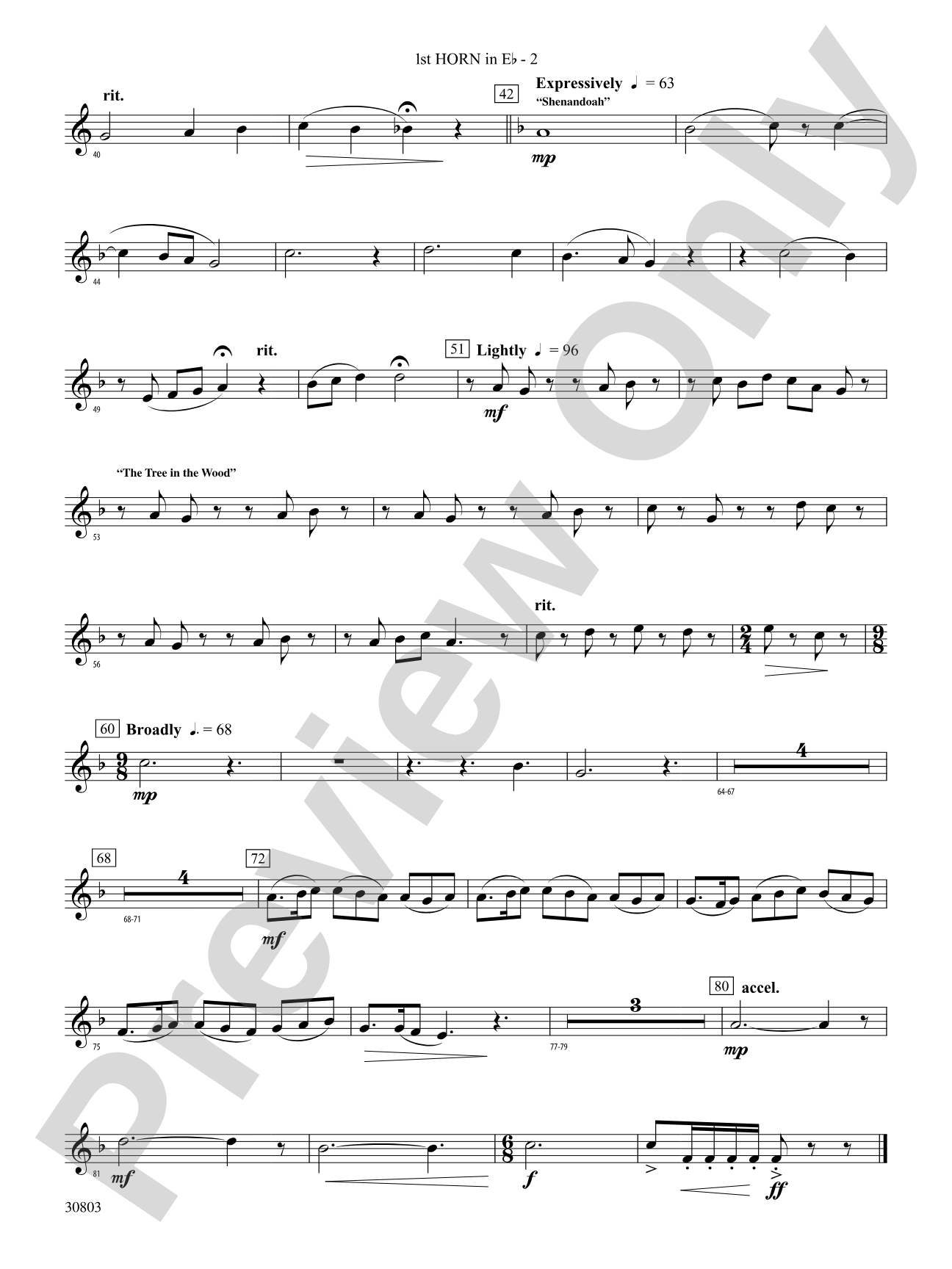 Appalachian Tapestry: (wp) 1st Horn in E-flat