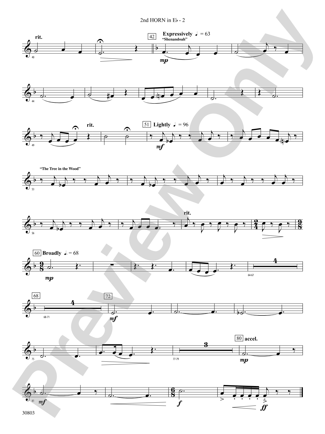 Appalachian Tapestry: (wp) 2nd Horn in E-flat