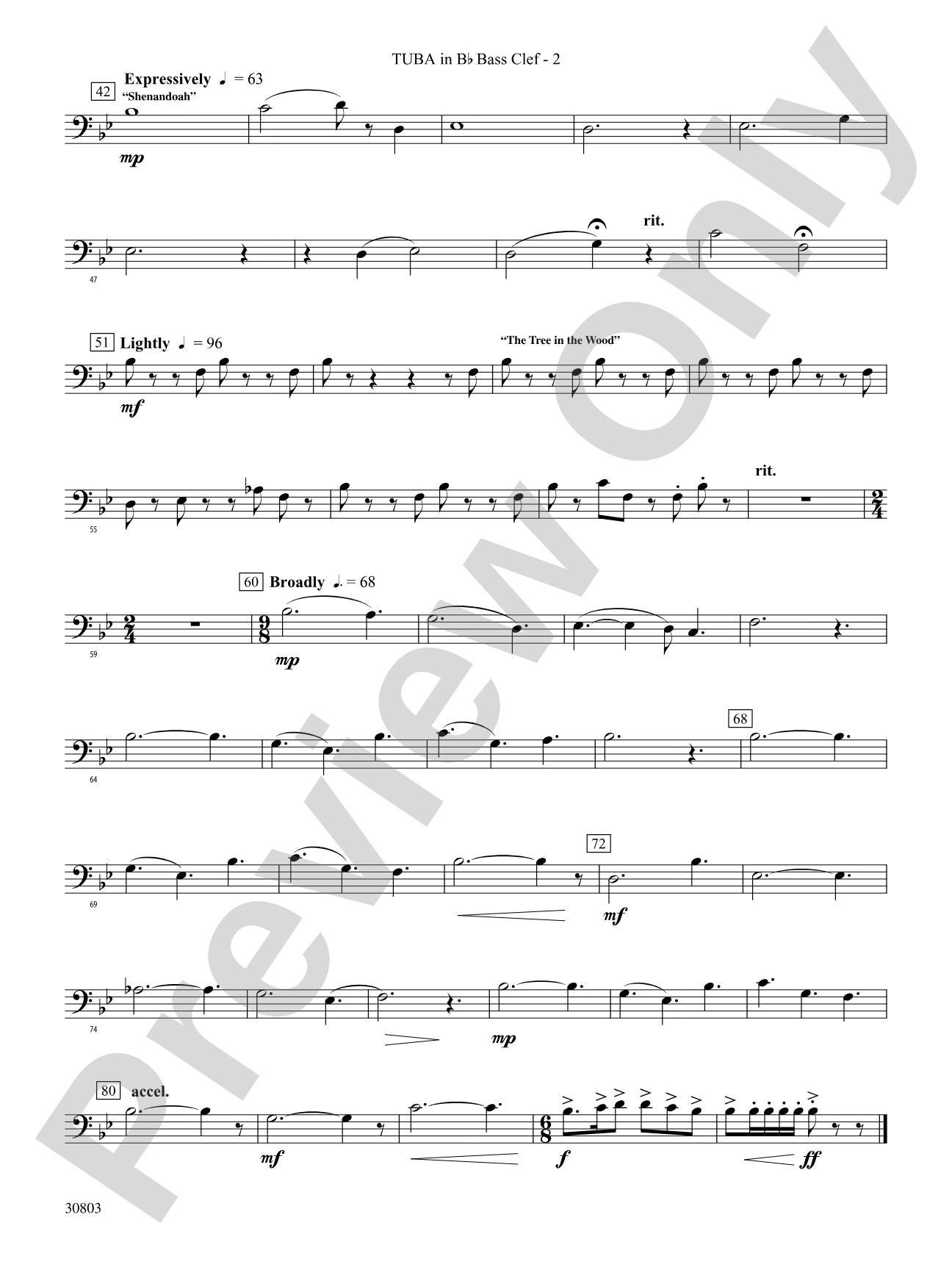 Appalachian Tapestry: (wp) B-flat Tuba B.C.