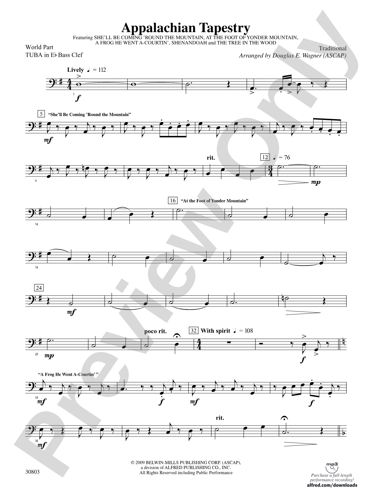 Appalachian Tapestry: (wp) E-flat Tuba B.C.