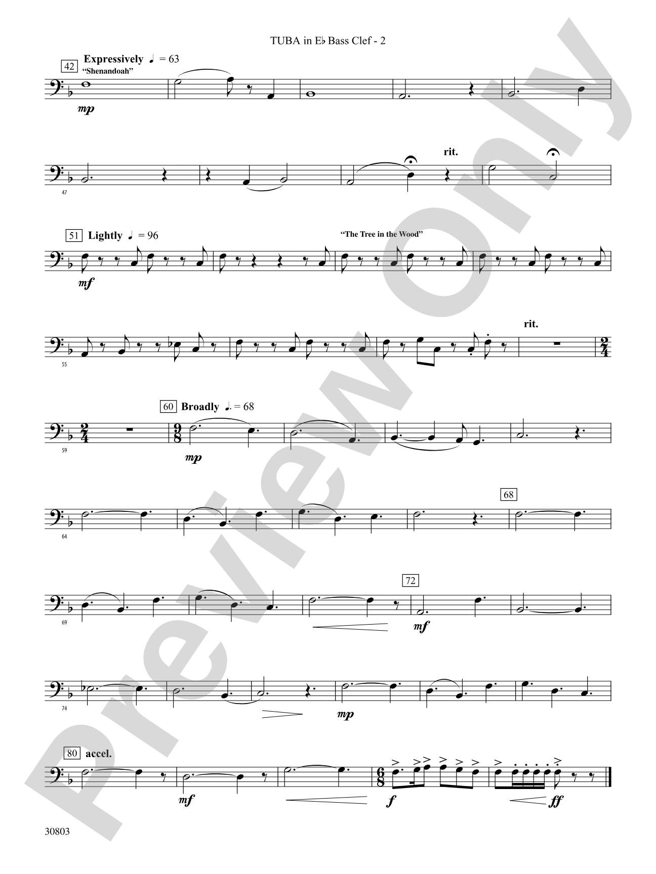 Appalachian Tapestry: (wp) E-flat Tuba B.C.