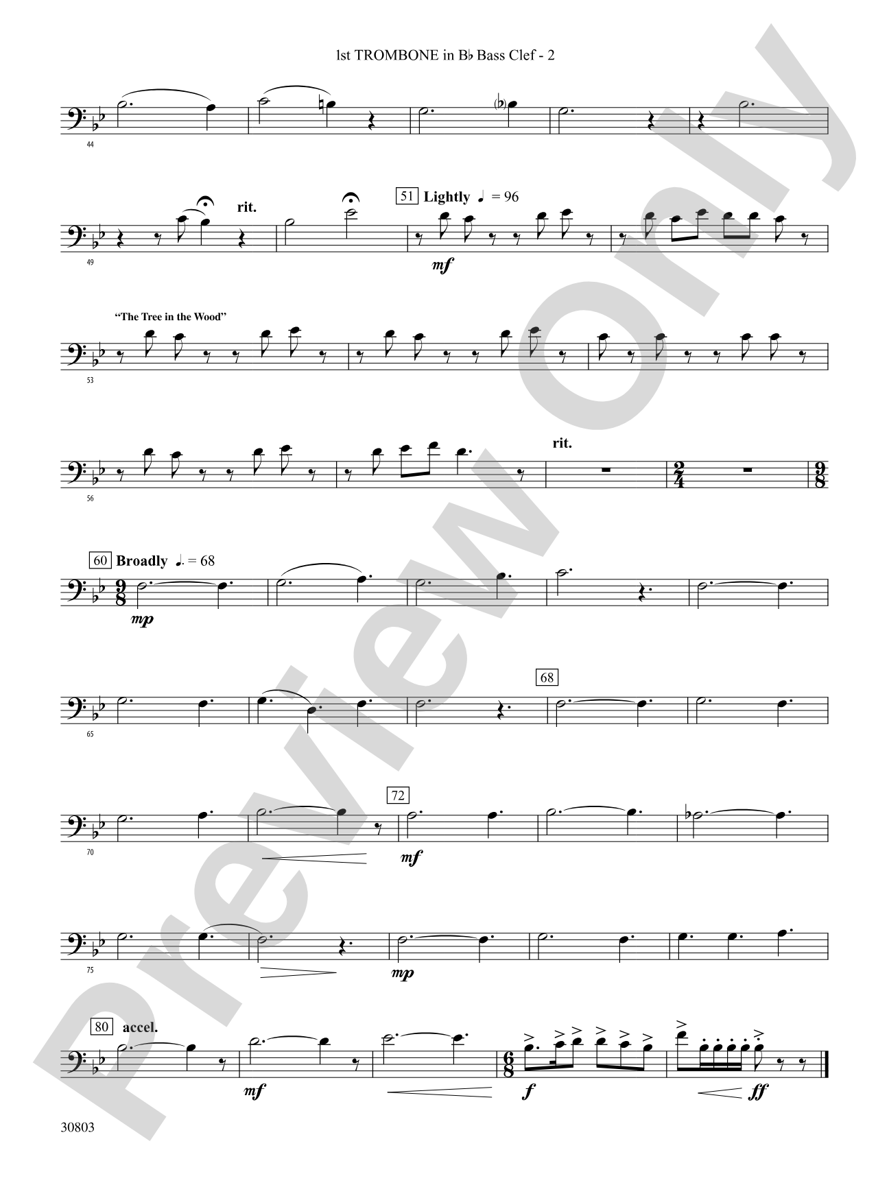 Appalachian Tapestry: (wp) 1st B-flat Trombone B.C.