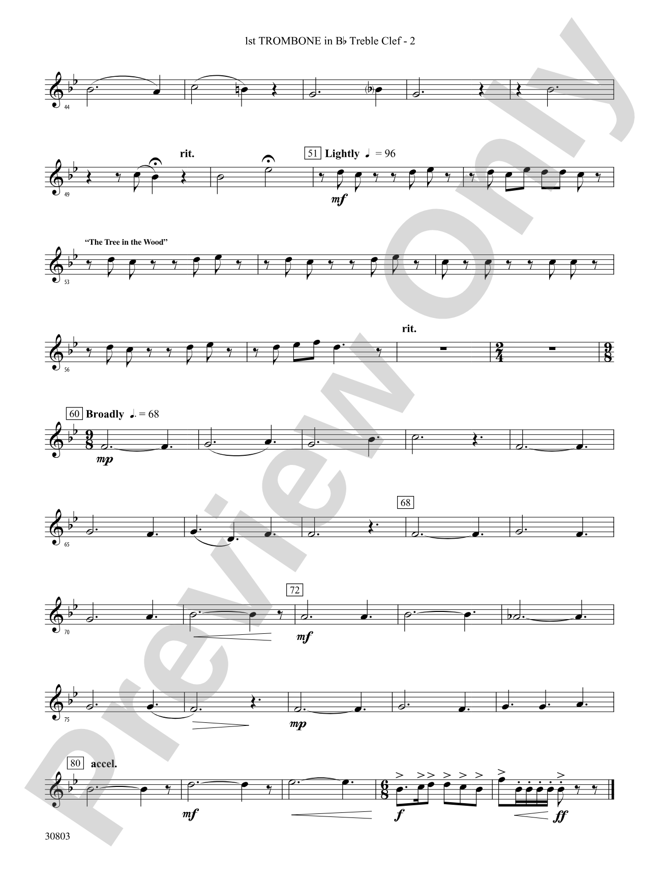 Appalachian Tapestry: (wp) 1st B-flat Trombone T.C.