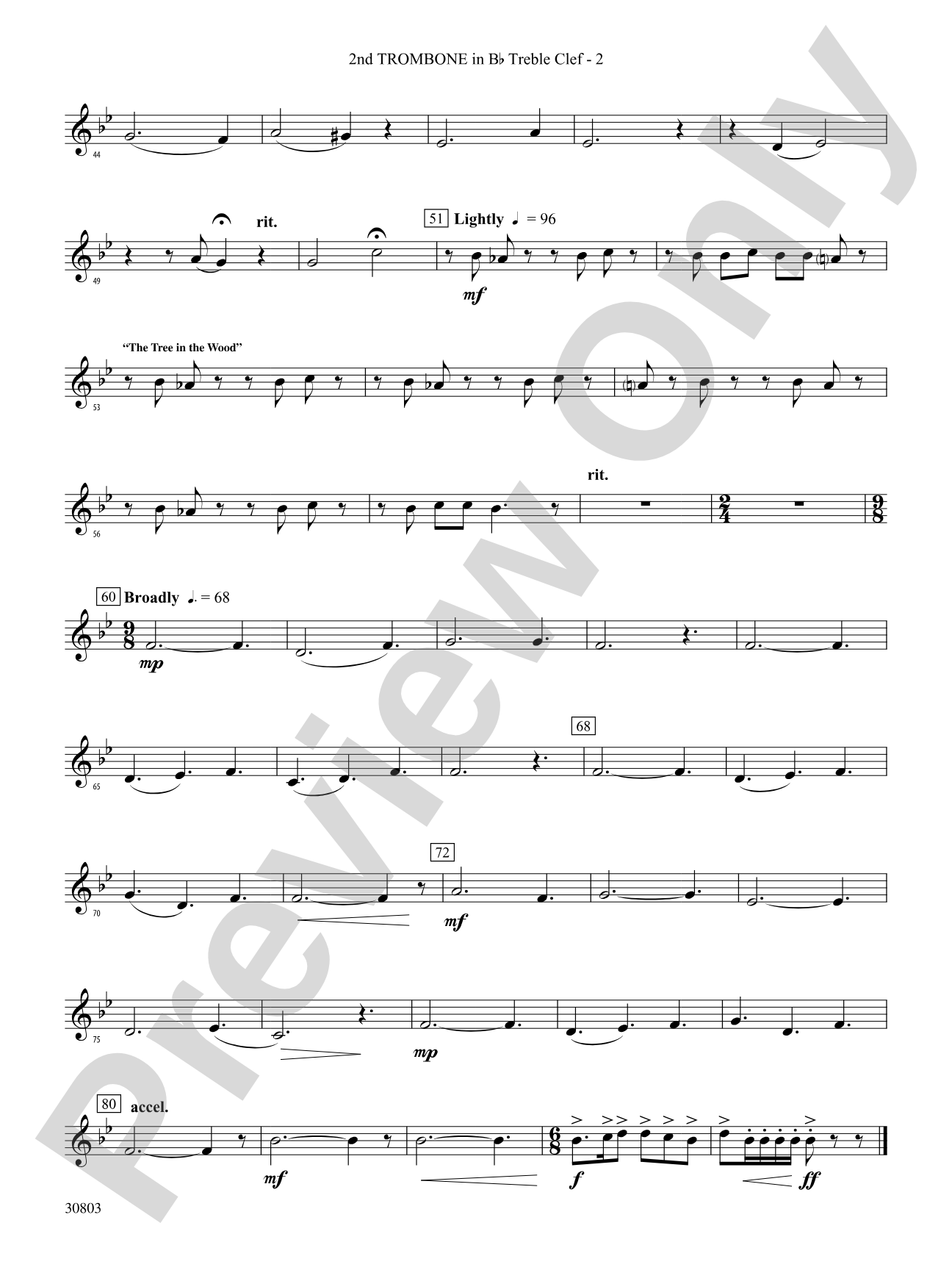 Appalachian Tapestry: (wp) 2nd B-flat Trombone T.C.