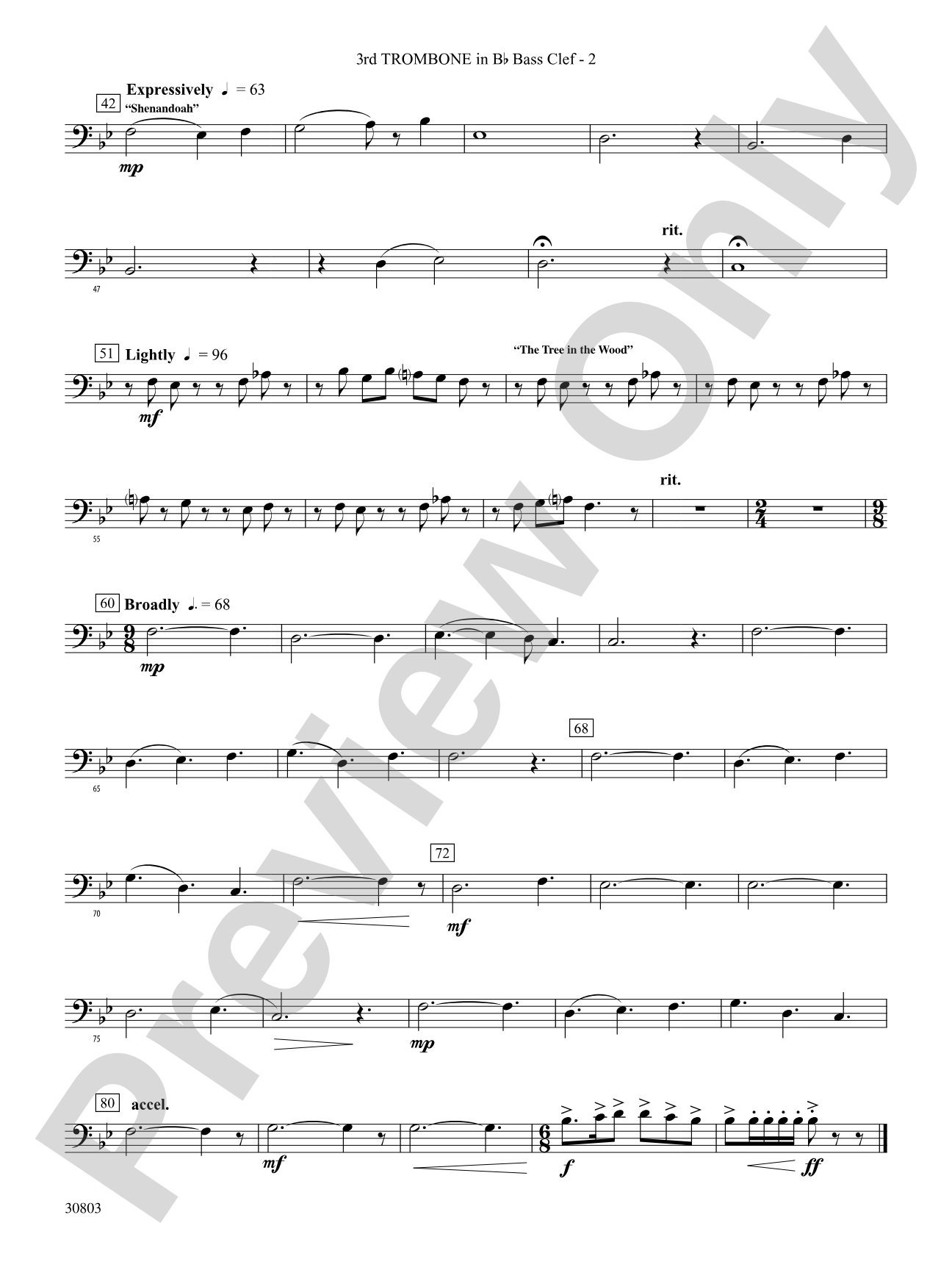 Appalachian Tapestry: (wp) 3rd B-flat Trombone B.C.