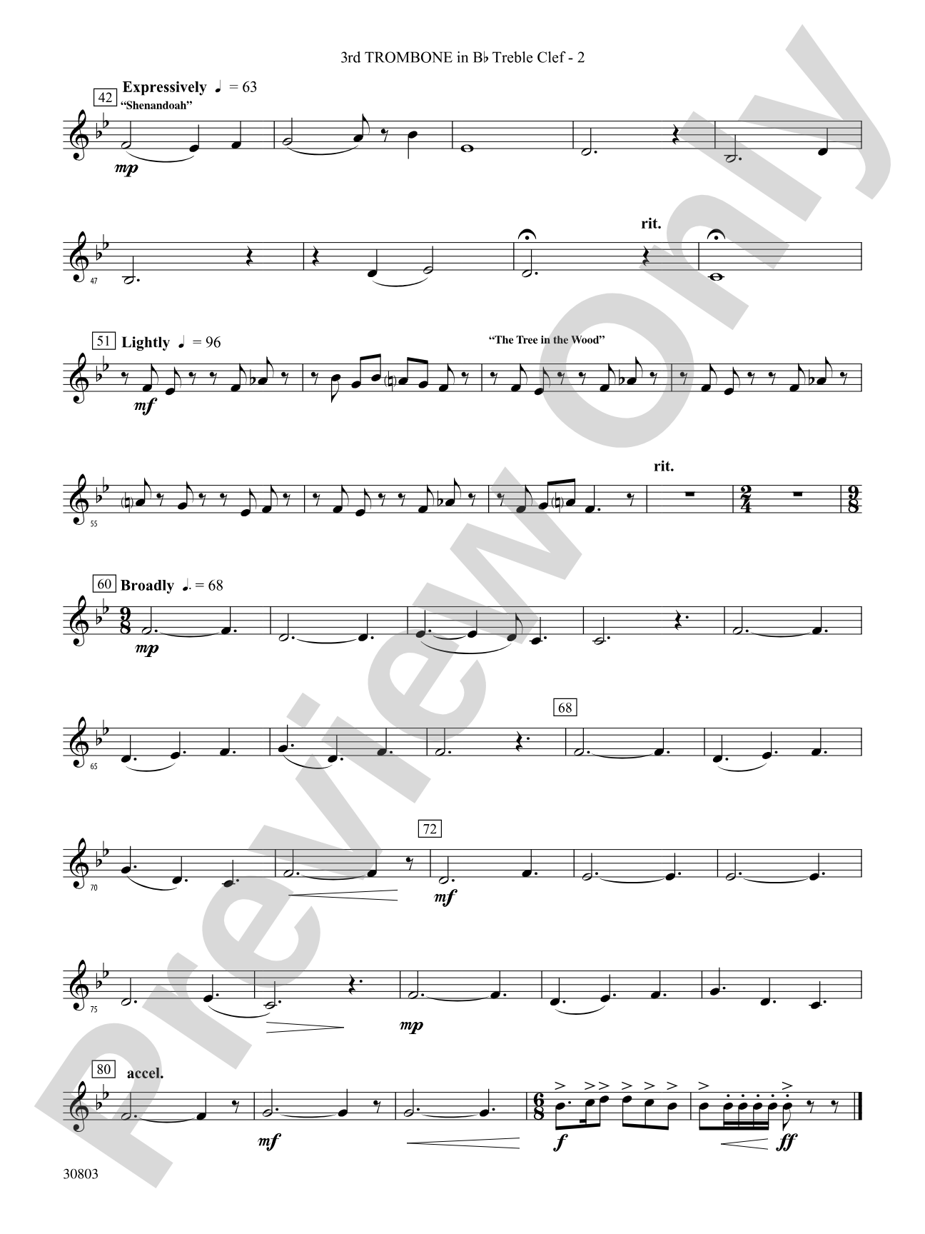 Appalachian Tapestry: (wp) 3rd B-flat Trombone T.C.