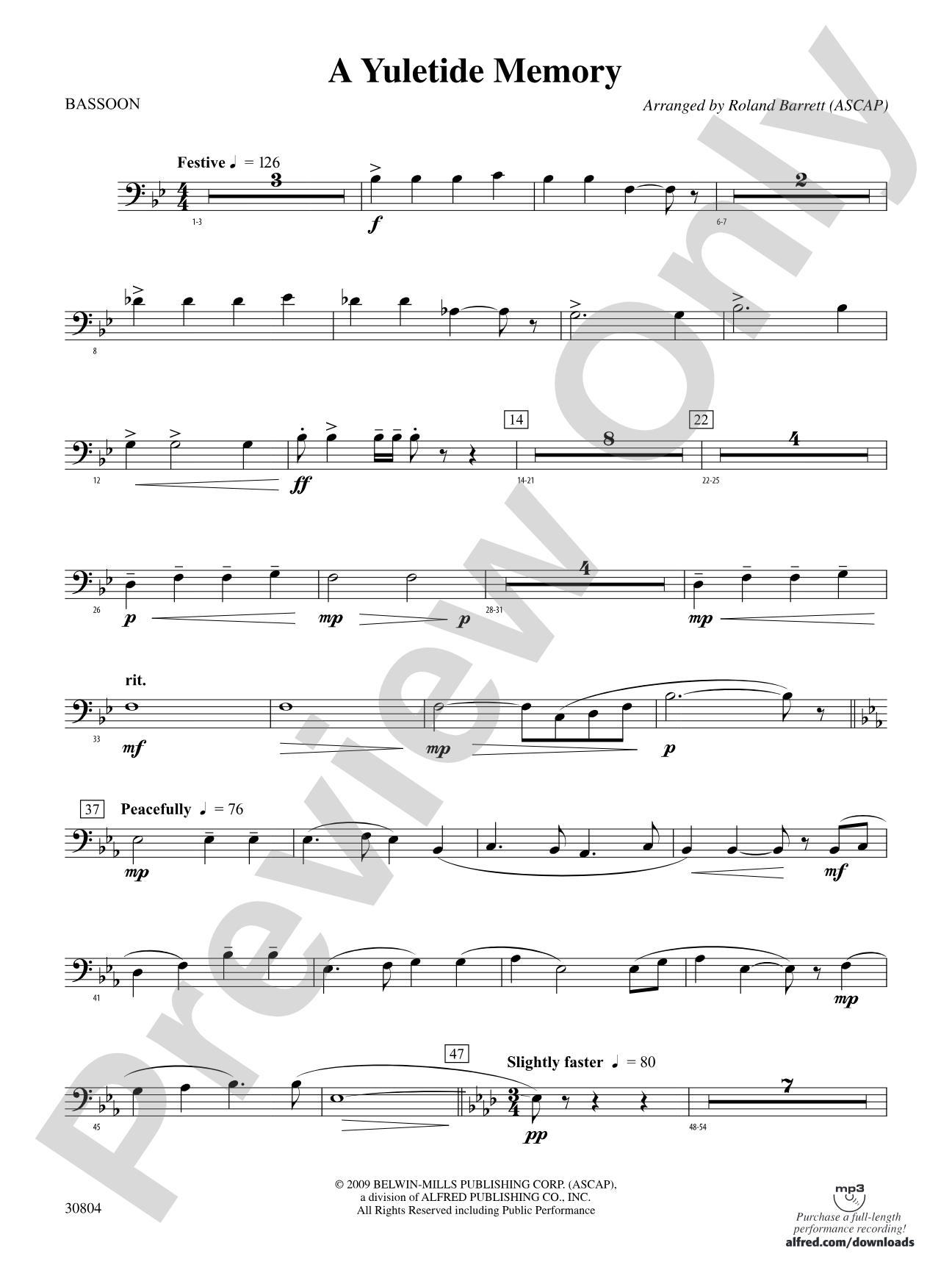 A Yuletide Memory: Bassoon