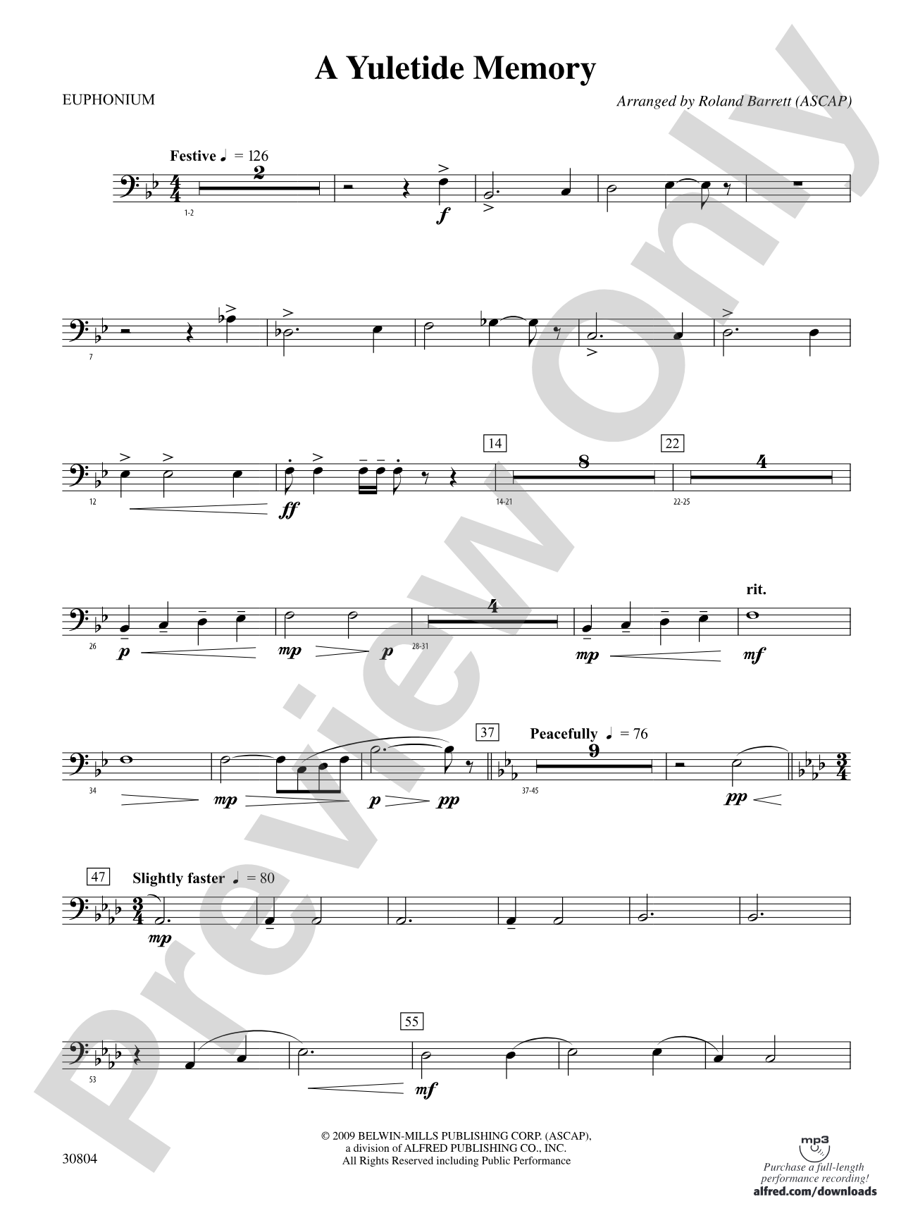 A Yuletide Memory: Baritone B.C.