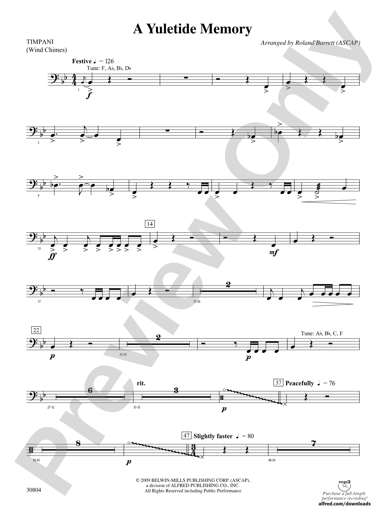 A Yuletide Memory: Timpani