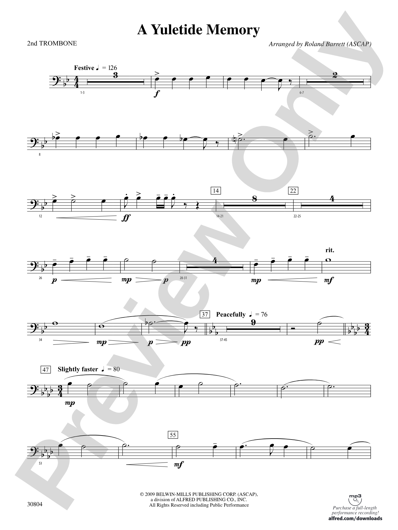 A Yuletide Memory: 2nd Trombone