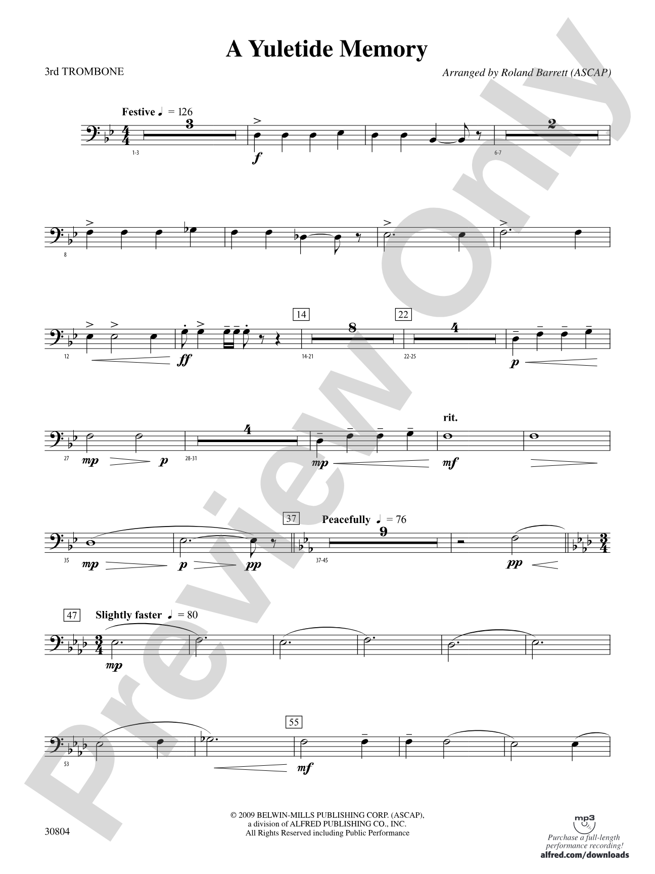 A Yuletide Memory: 3rd Trombone