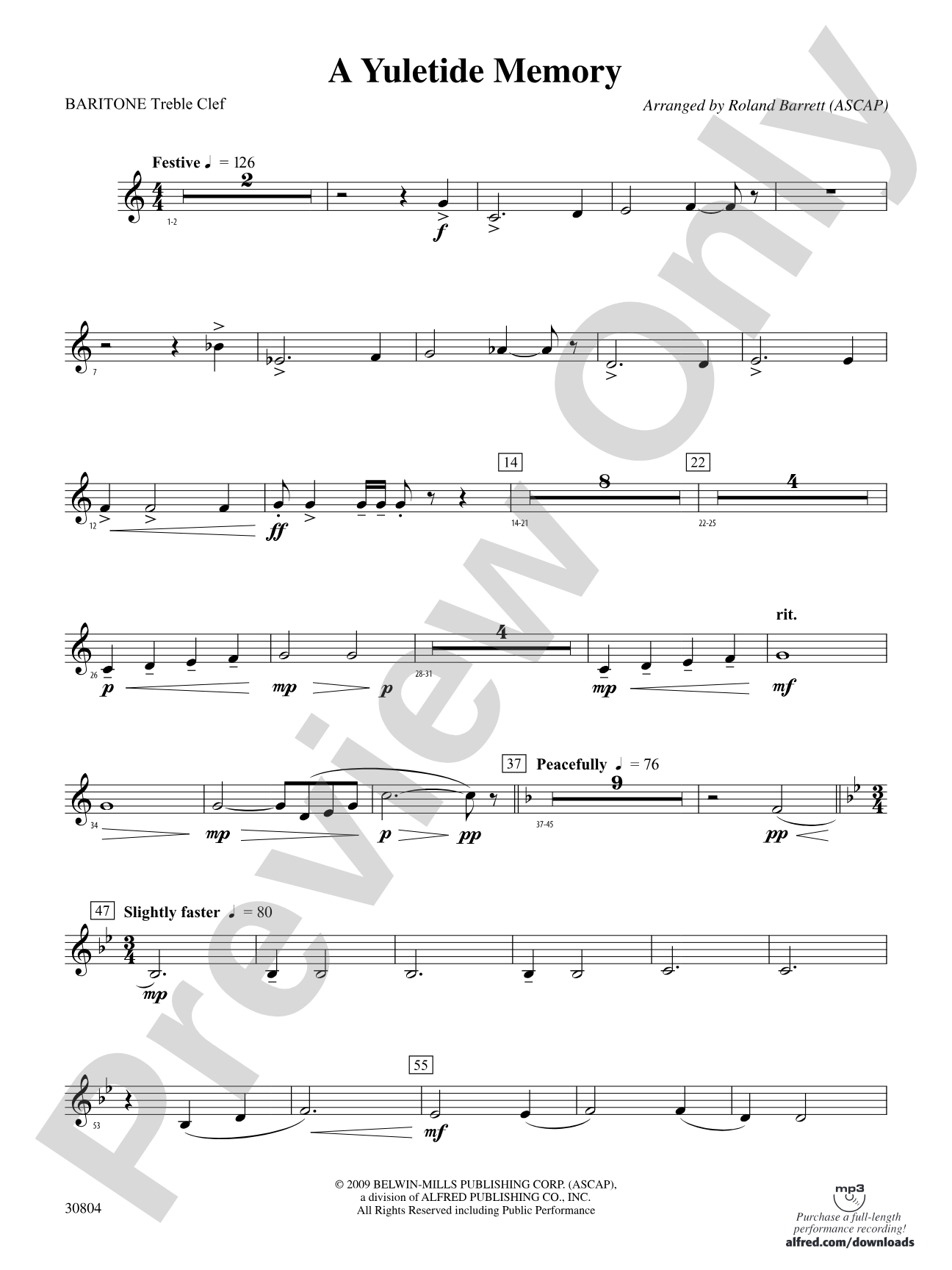 A Yuletide Memory: (wp) Baritone T.C.