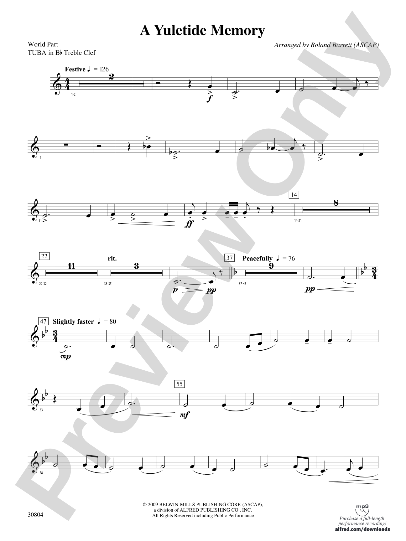 A Yuletide Memory: (wp) B-flat Tuba T.C.