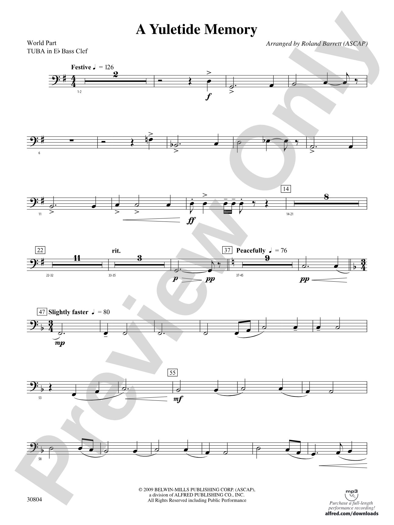 A Yuletide Memory: (wp) E-flat Tuba B.C.