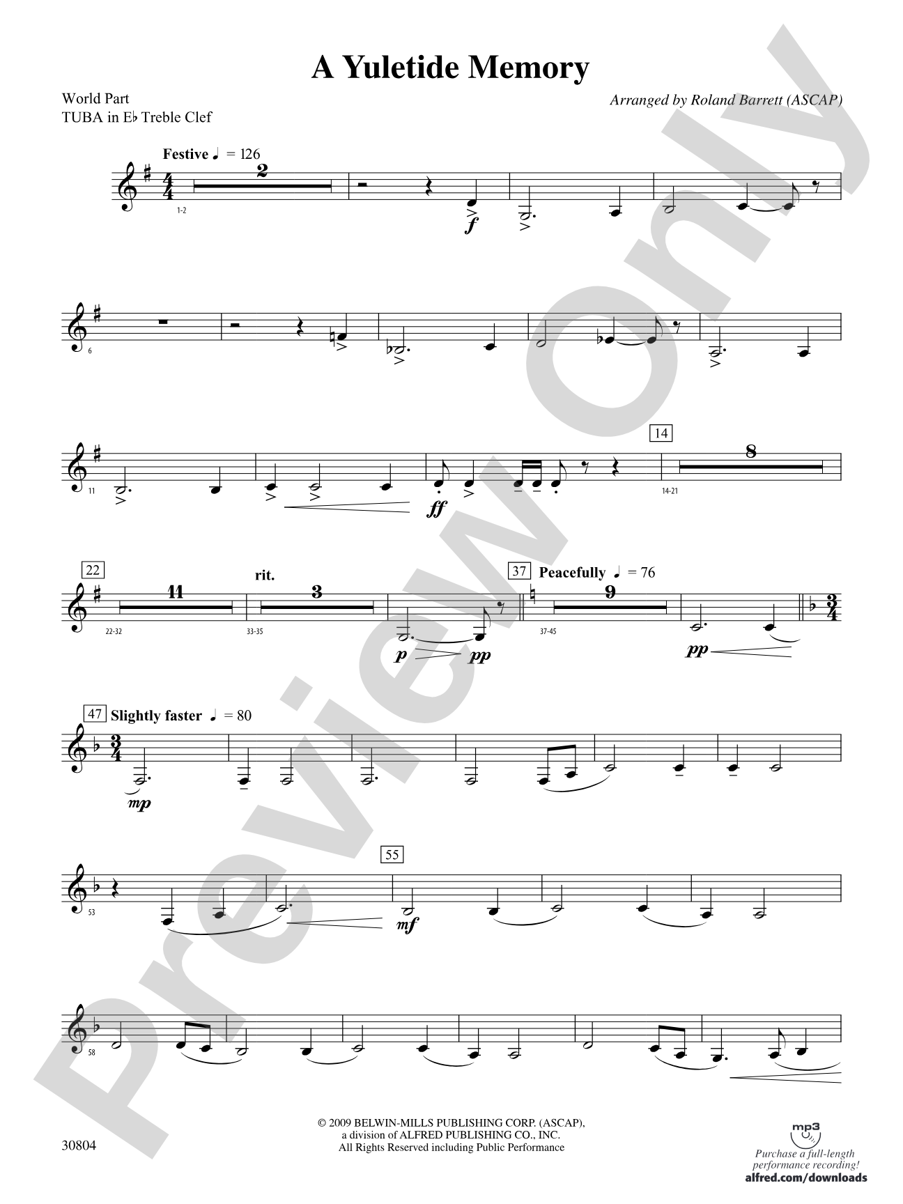 A Yuletide Memory: (wp) E-flat Tuba T.C.