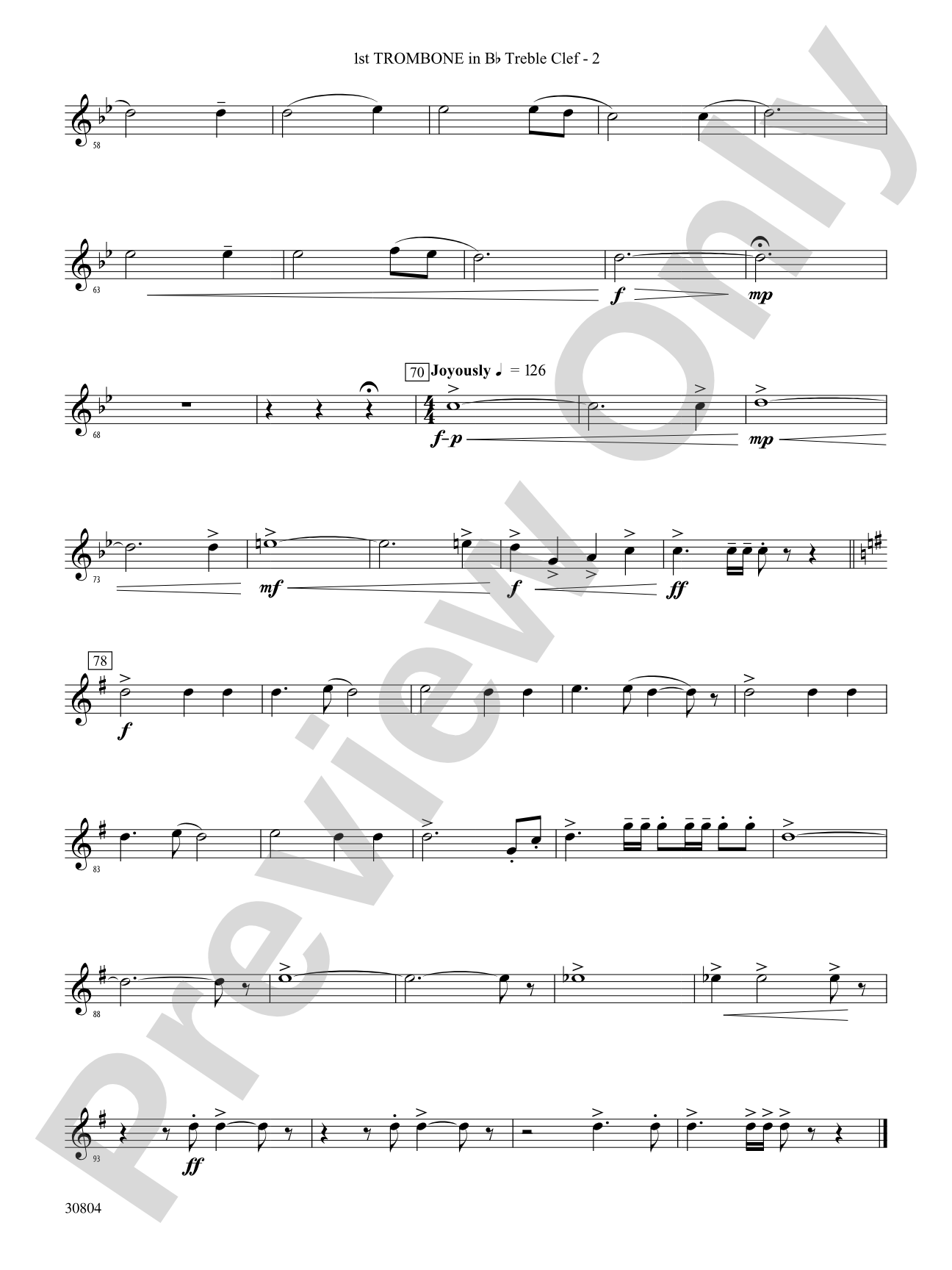 A Yuletide Memory: (wp) 1st B-flat Trombone T.C.