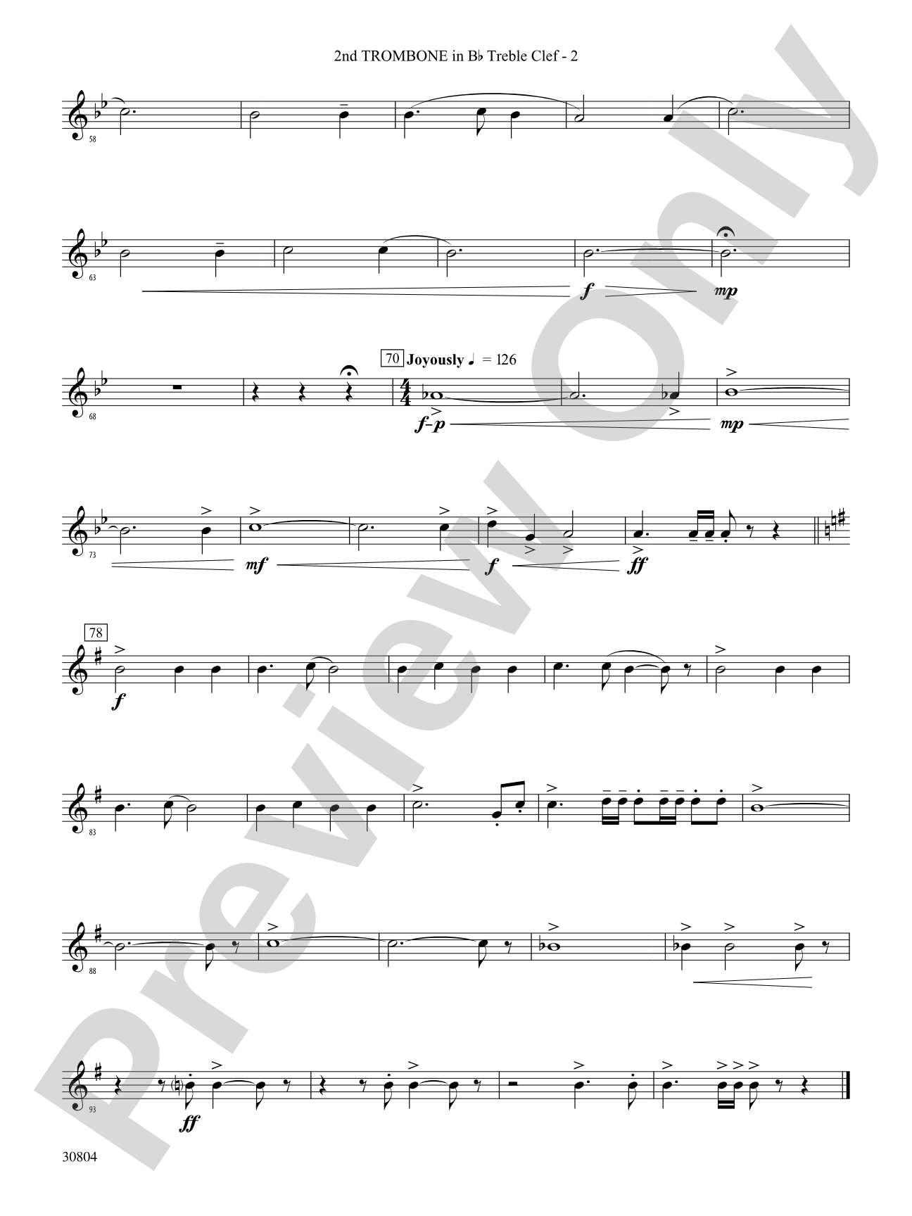 A Yuletide Memory: (wp) 2nd B-flat Trombone T.C.
