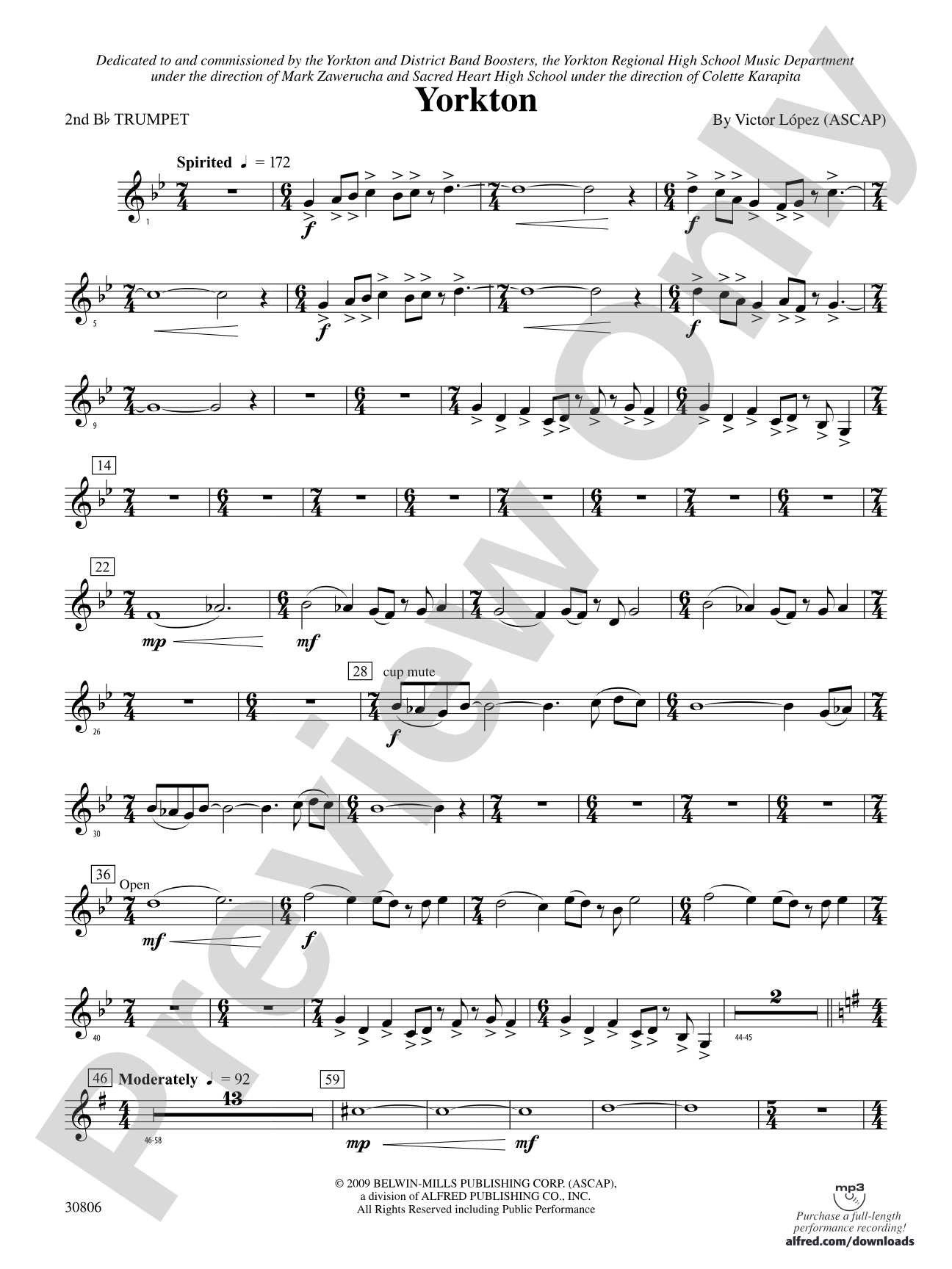 Yorkton: 2nd B-flat Trumpet