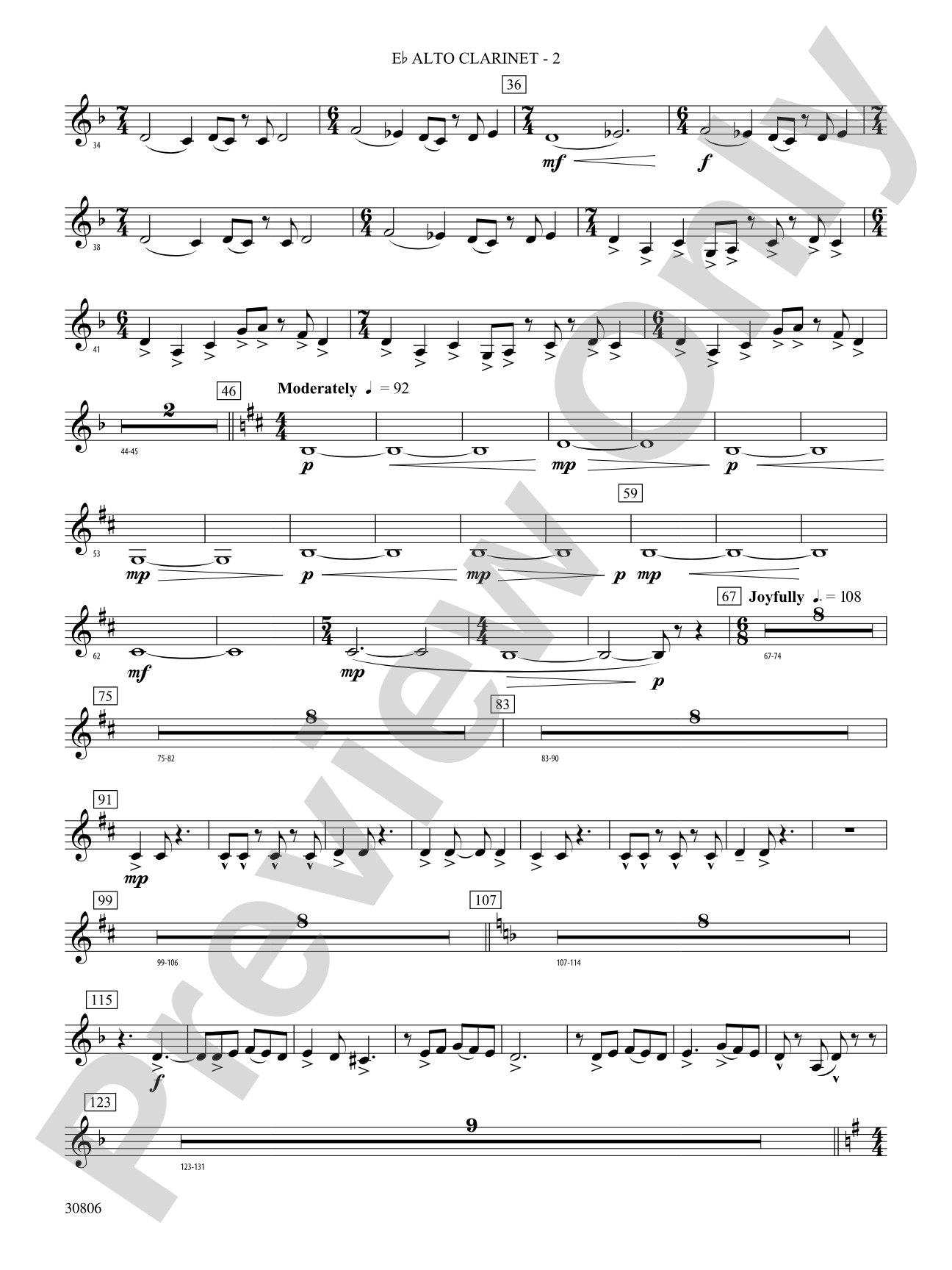 Yorkton: (wp) E-flat Alto Clarinet
