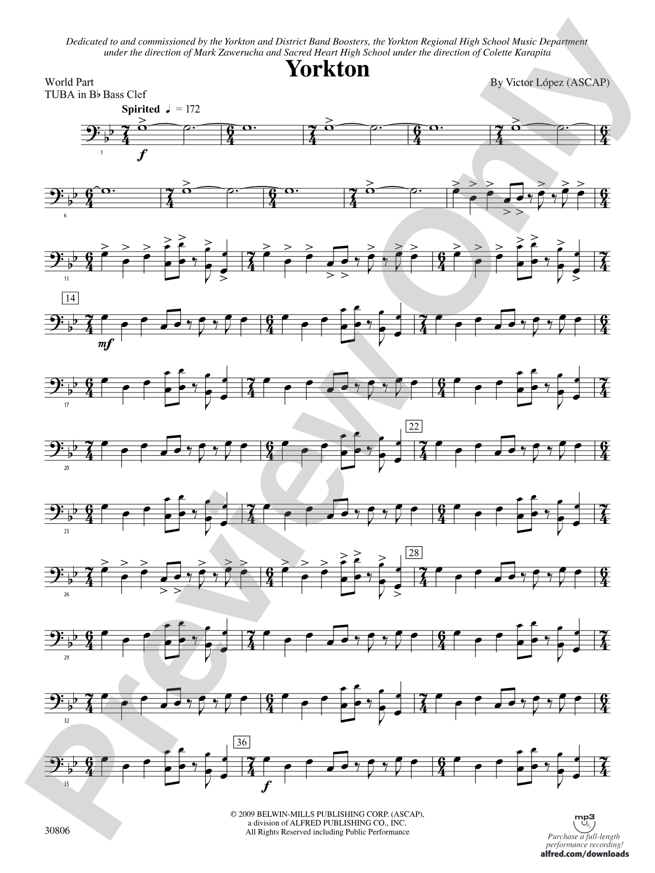 Yorkton: (wp) B-flat Tuba B.C.