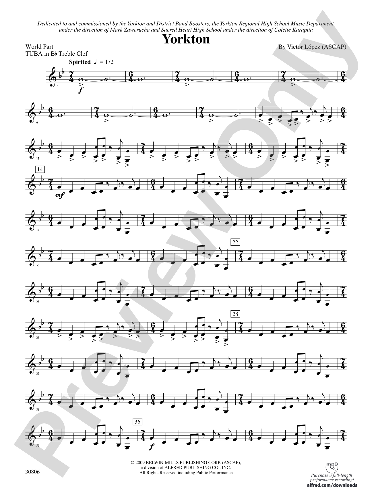 Yorkton: (wp) B-flat Tuba T.C.